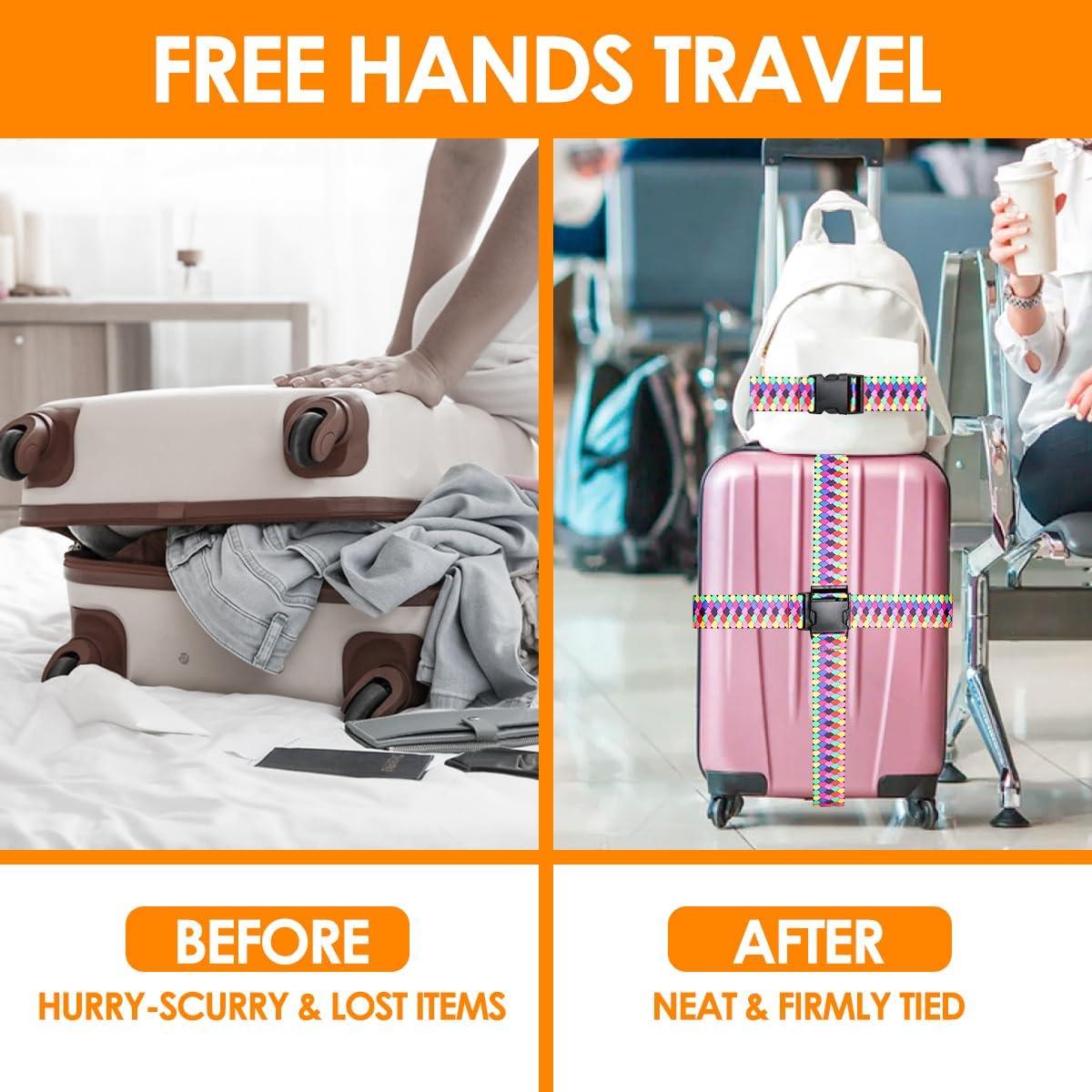 Correas de Equipaje Gutsdoor 2 Pack Ajustables Multicolor
