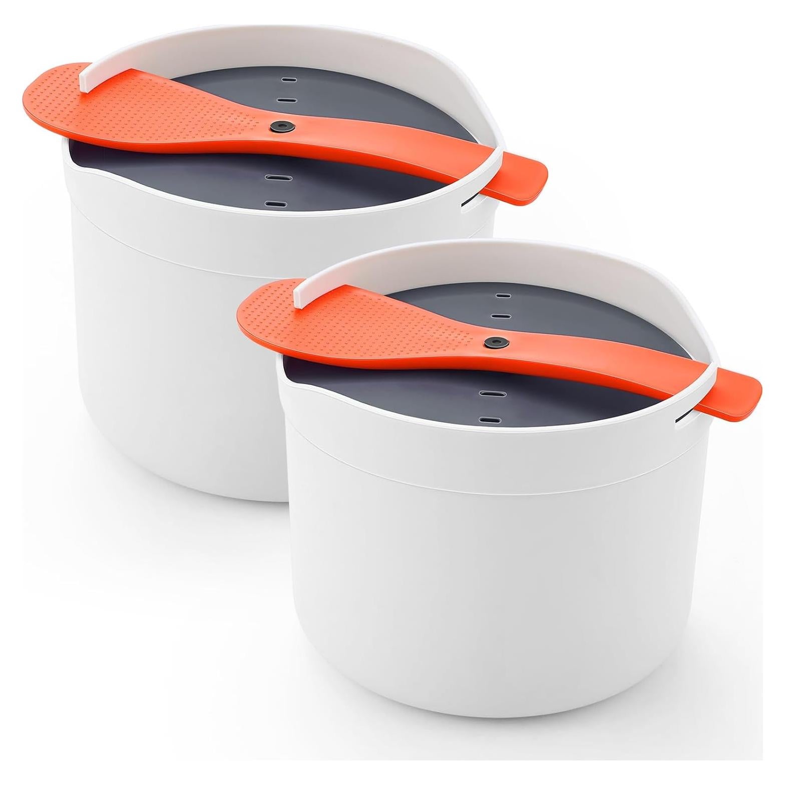 Cocedor de Arroz de Microondas Teenyyou 2 Pcs 8 Tazas Blanco