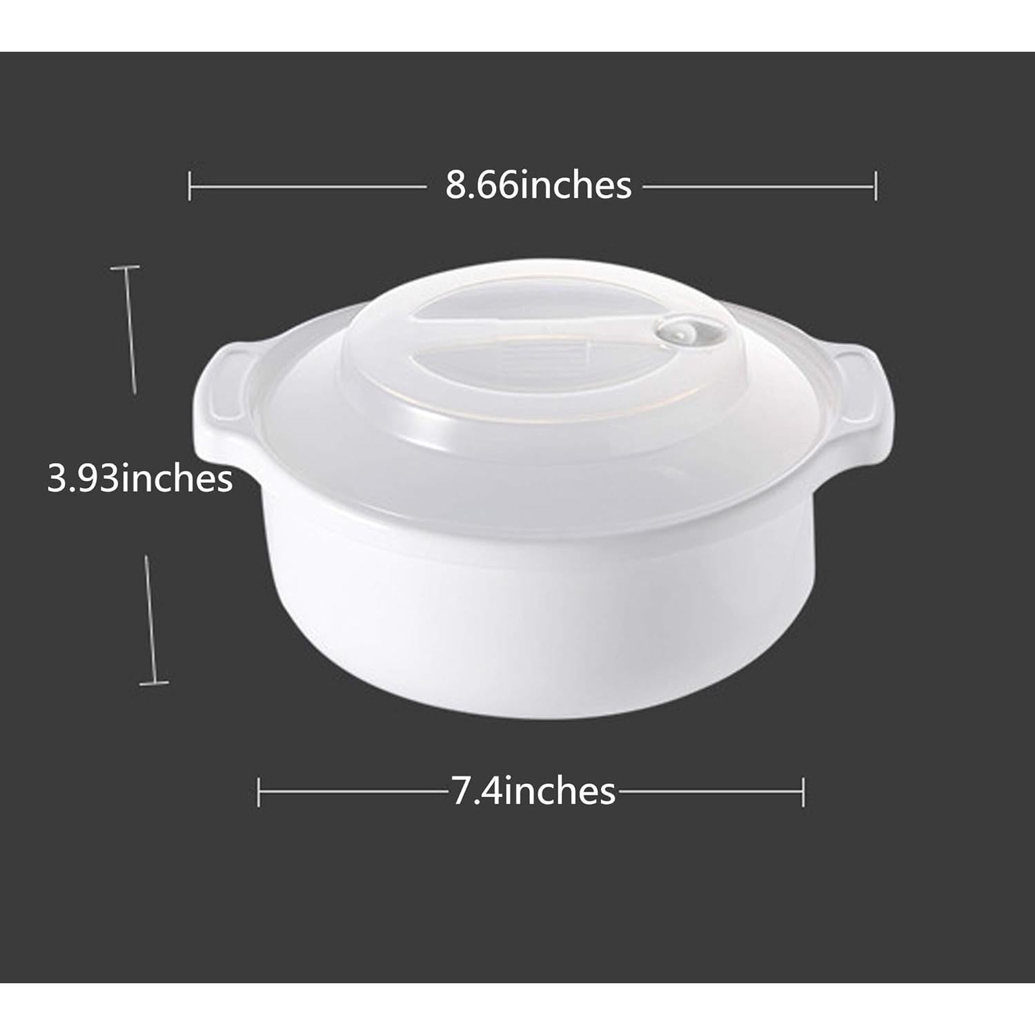 Zdesign Tazón Cocedor de Ramen 1.5L Microondas Blanco
