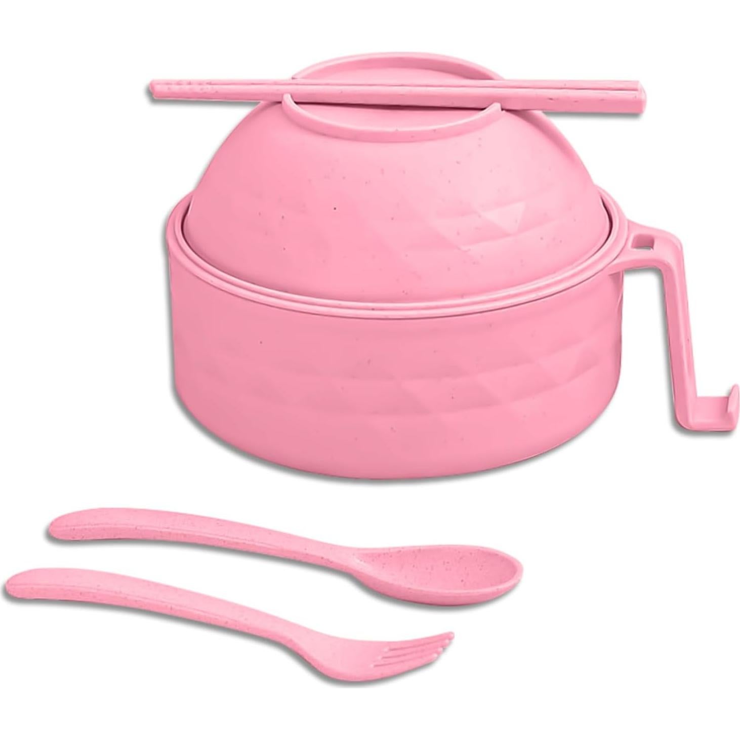 Tazón de Ramen IHVATO Rosa 820 ml Apto Microondas Set 6 Piezas