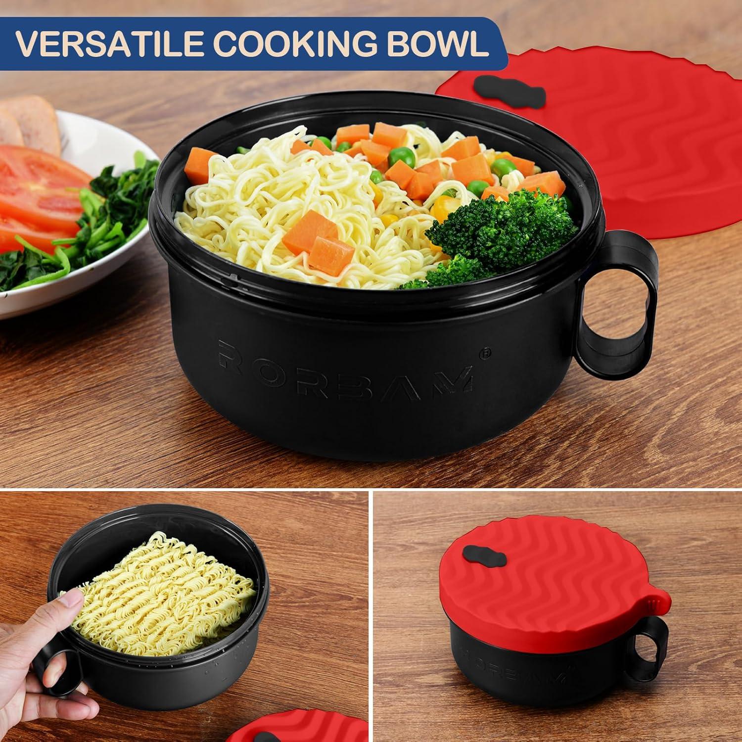 Tazón Cocinero de Ramen RORBAM 48 oz Rojo Libre de BPA
