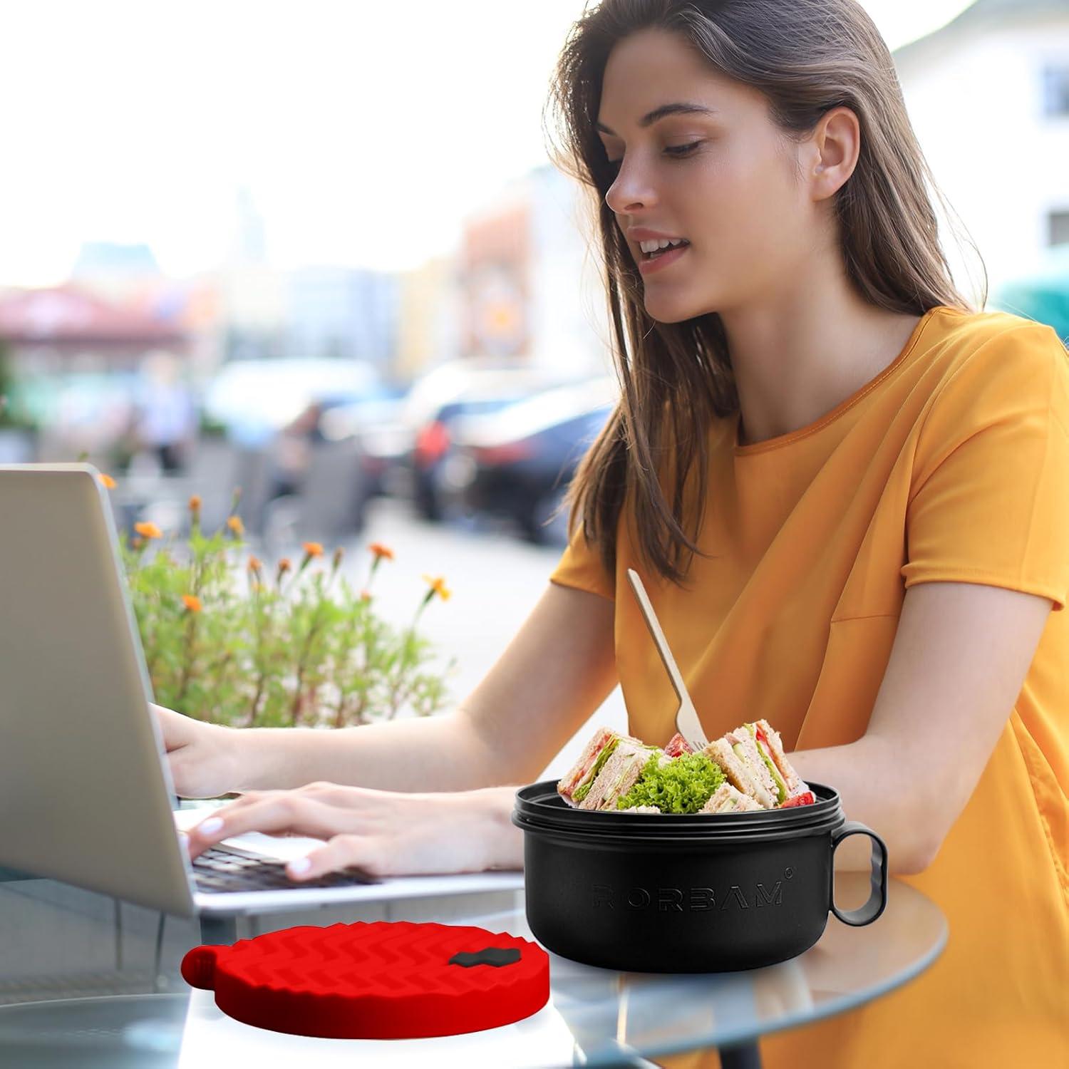 Tazón Cocinero de Ramen RORBAM 48 oz Rojo Libre de BPA