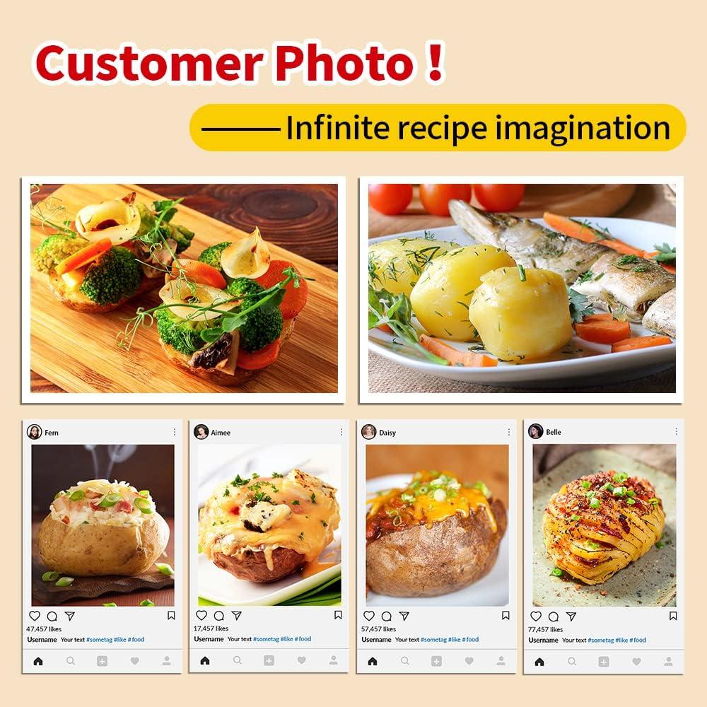 Cocinador de Papas al Horno MUXIUNT Microondas 23,4x19,6cm