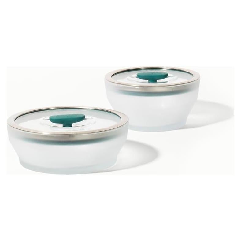 Anyday Juego de Almacenamiento de Alimentos Vidrio 4 Piezas