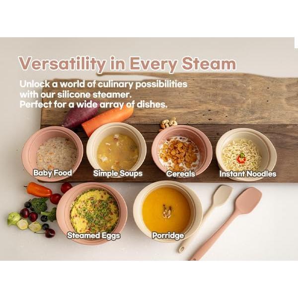 Vaporera de Silicona AGUARD MOMOBIN 800ml Rosa Terracota