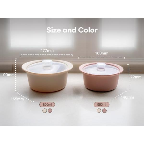 Vaporera de Silicona AGUARD MOMOBIN 800ml Rosa Terracota