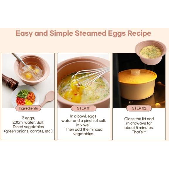 Vaporera de Silicona AGUARD MOMOBIN 800ml Rosa Terracota