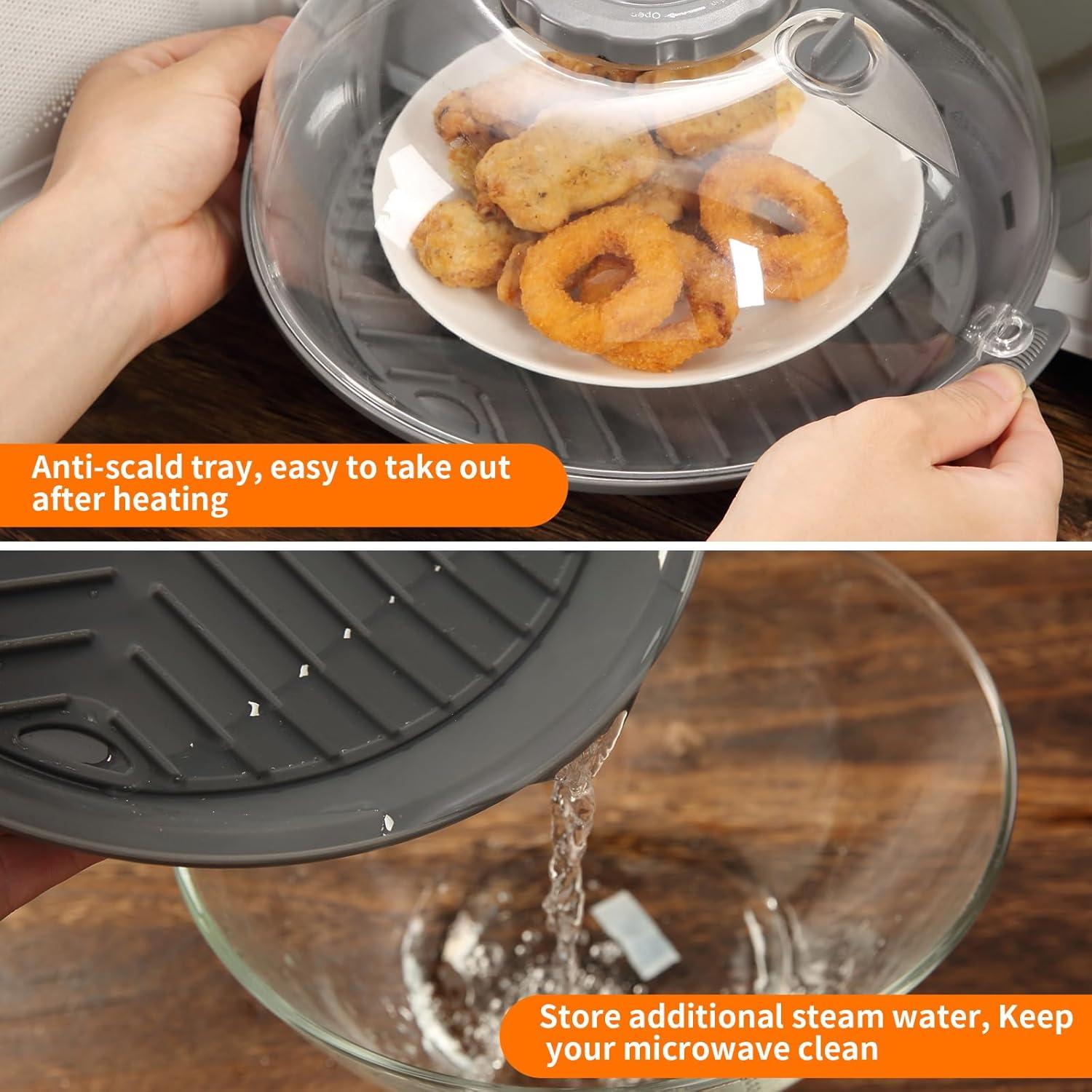 Tapa para Microondas GLOU-GLOU GOOSE 25.9 cm Gris