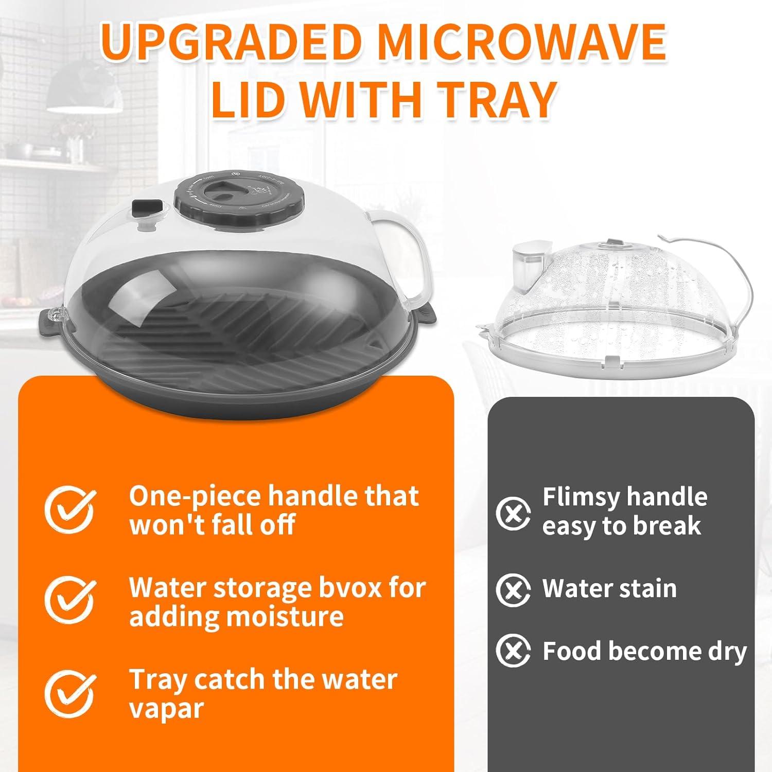 Tapa para Microondas GLOU-GLOU GOOSE 25.9 cm Gris