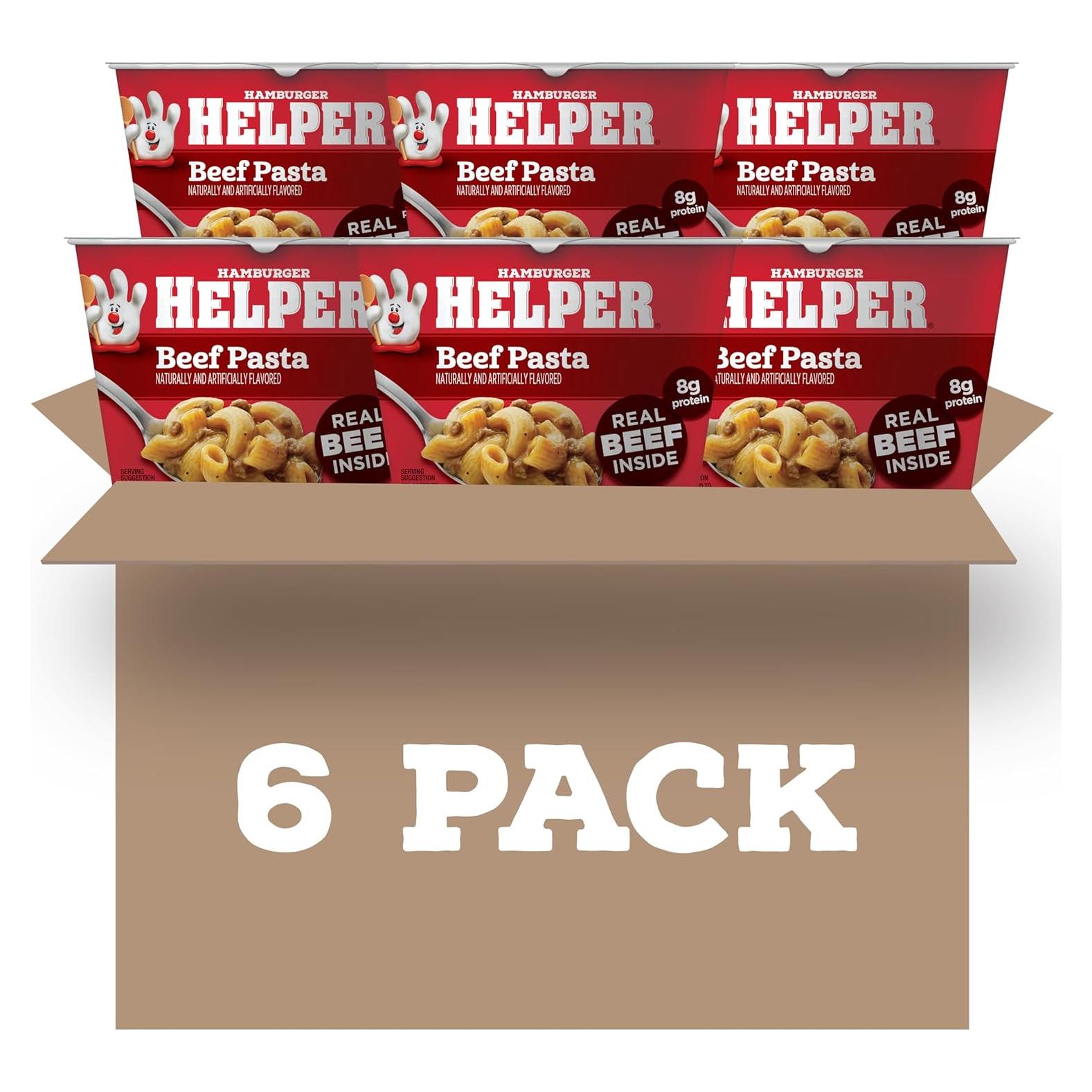 Taza de Microondas Pasta de Res Helper 2 oz - 6 Unidades