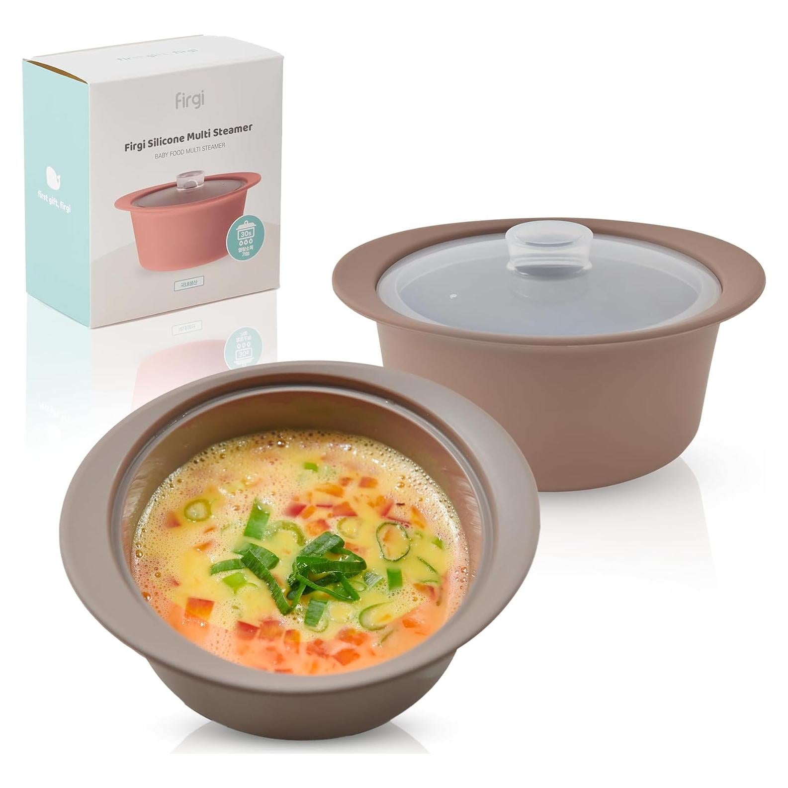 Olla Vapor de Silicona SHINSUNG 0.77kg con Tapa y Mango