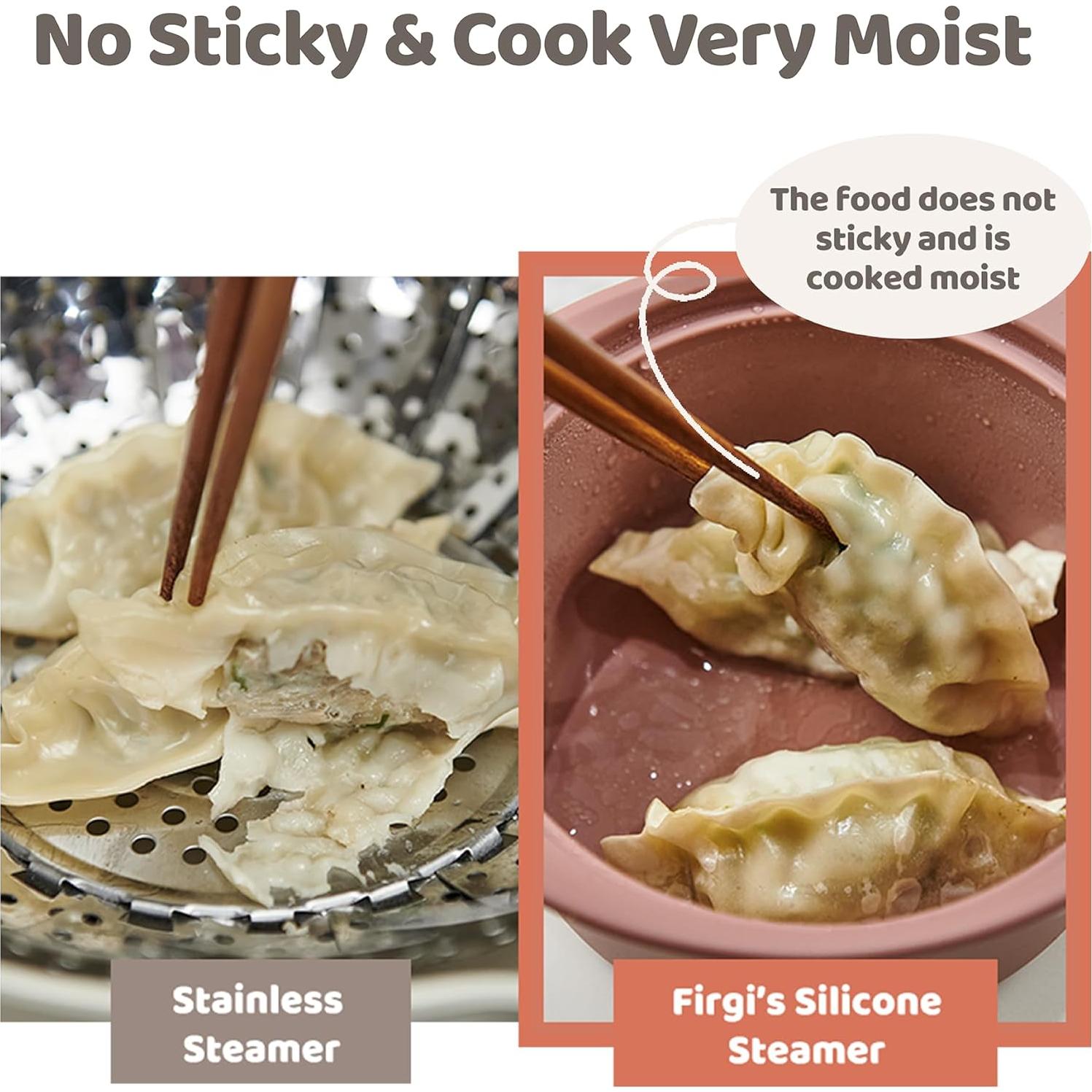 Olla Vapor de Silicona SHINSUNG 0.77kg con Tapa y Mango