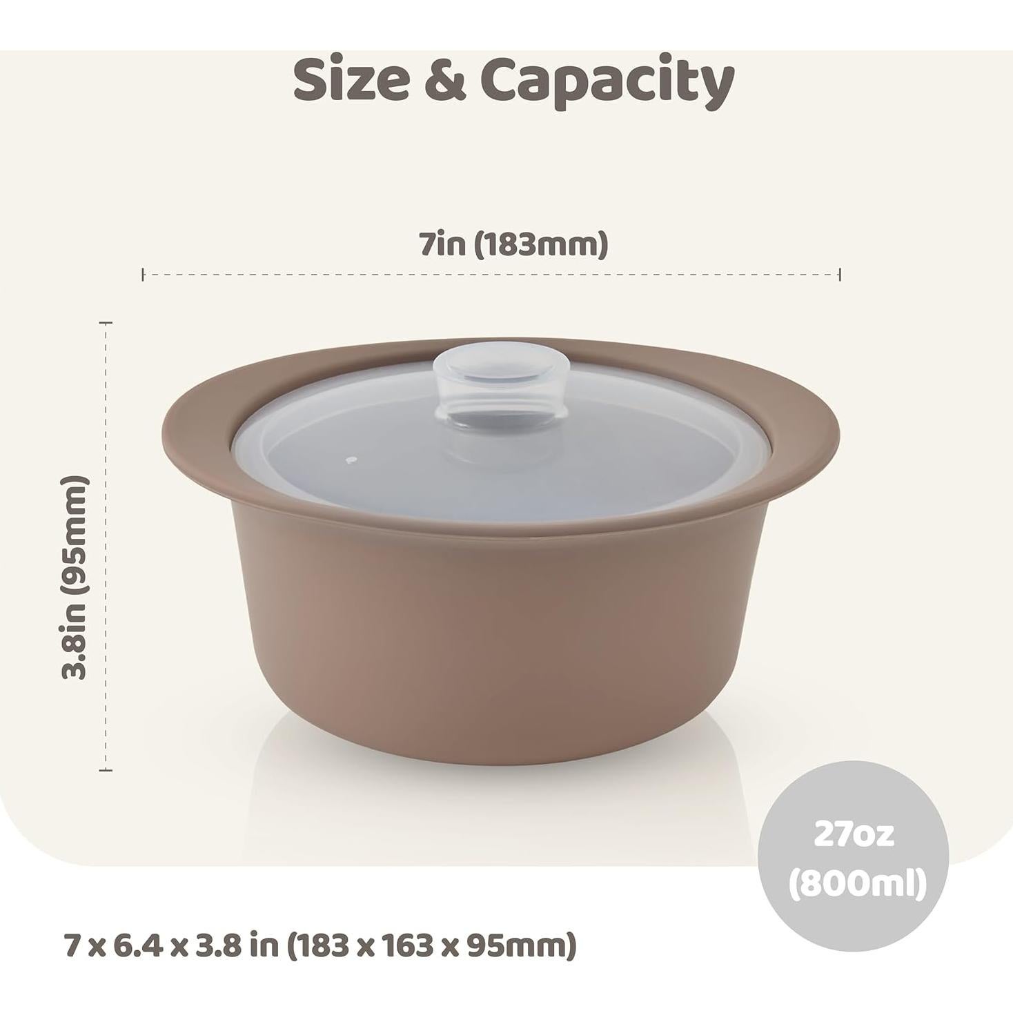 Olla Vapor de Silicona SHINSUNG 0.77kg con Tapa y Mango