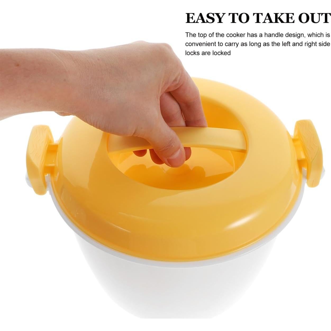 Cocinero de Arroz Microondas Hemoton 4 Tazas Azul Compacto