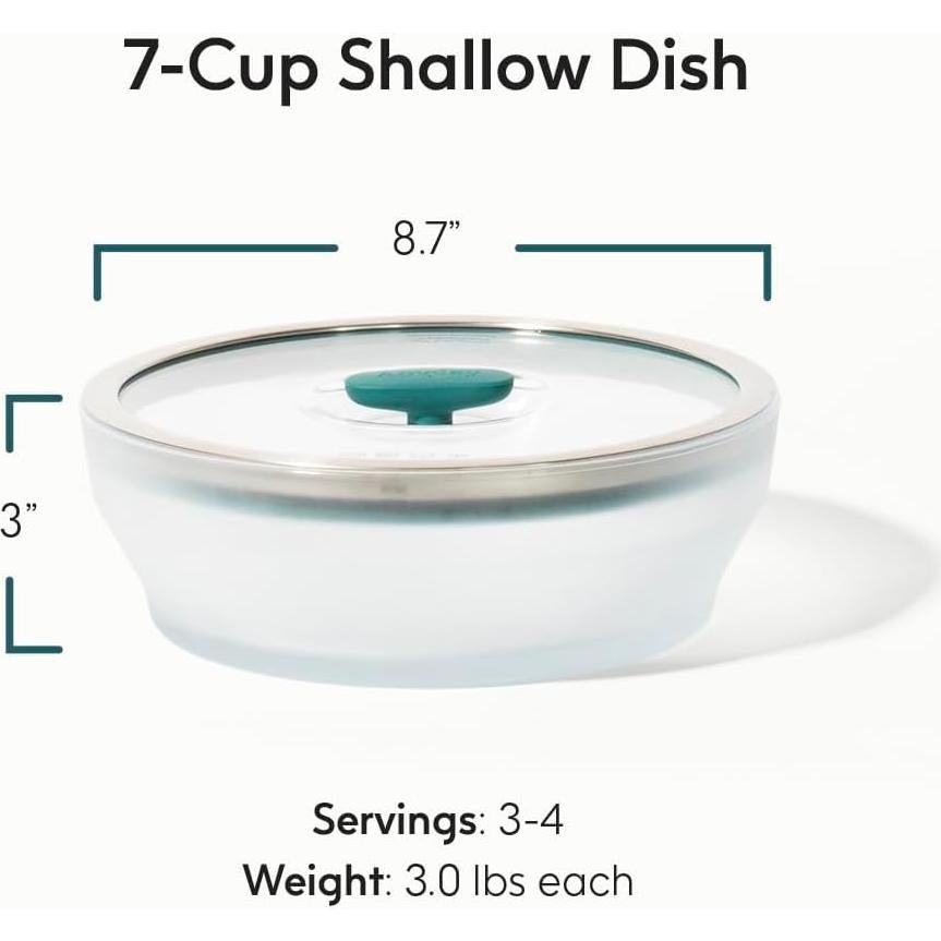 Recipiente de Cocina Anyday 1.66L Vidrio Hermético Mate