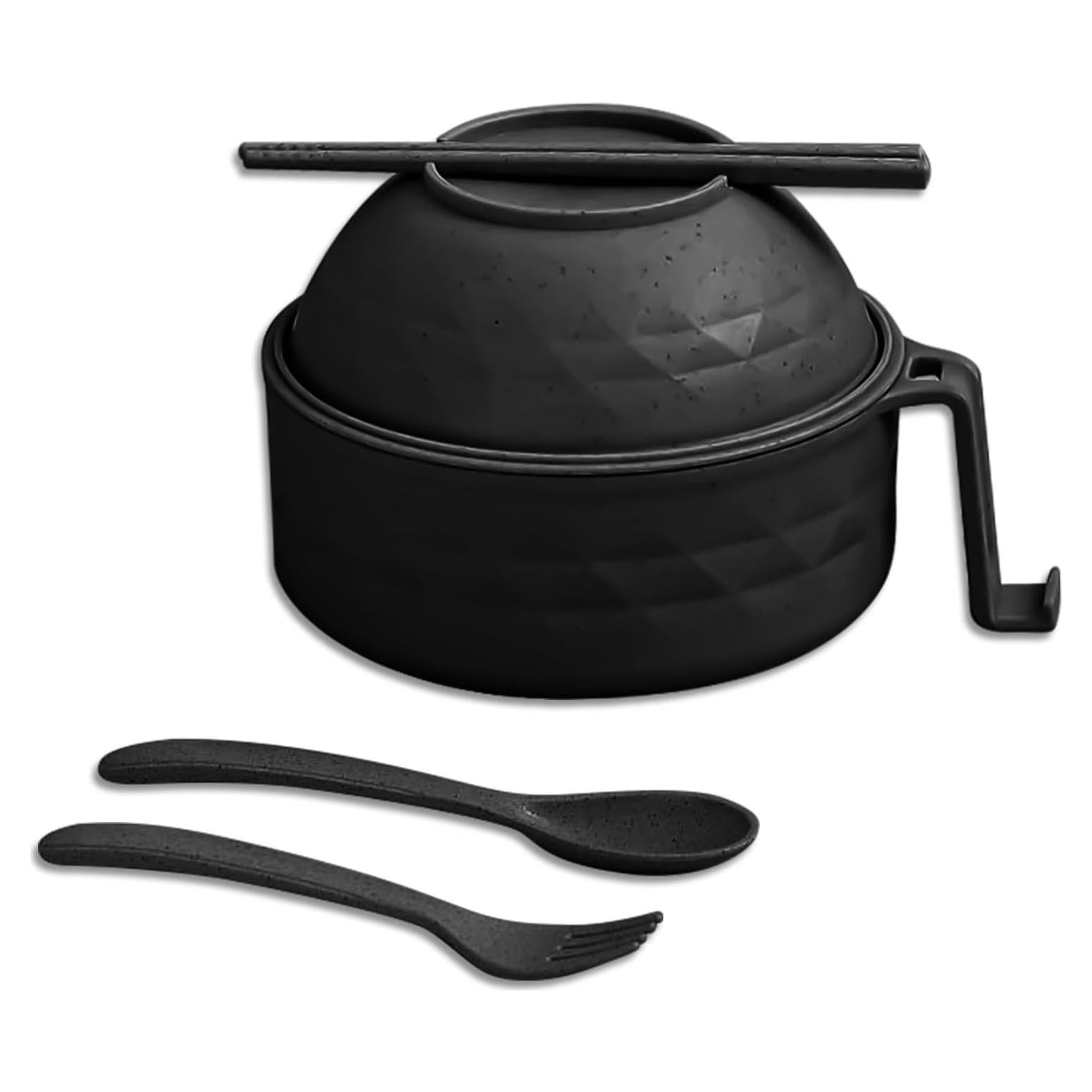 Tazón de Ramen IHVATO 820ml Microondas con Tapa y Mango