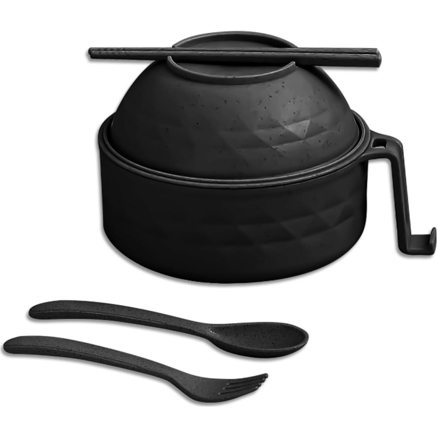 Tazón de Ramen IHVATO 820ml Microondas con Tapa y Mango