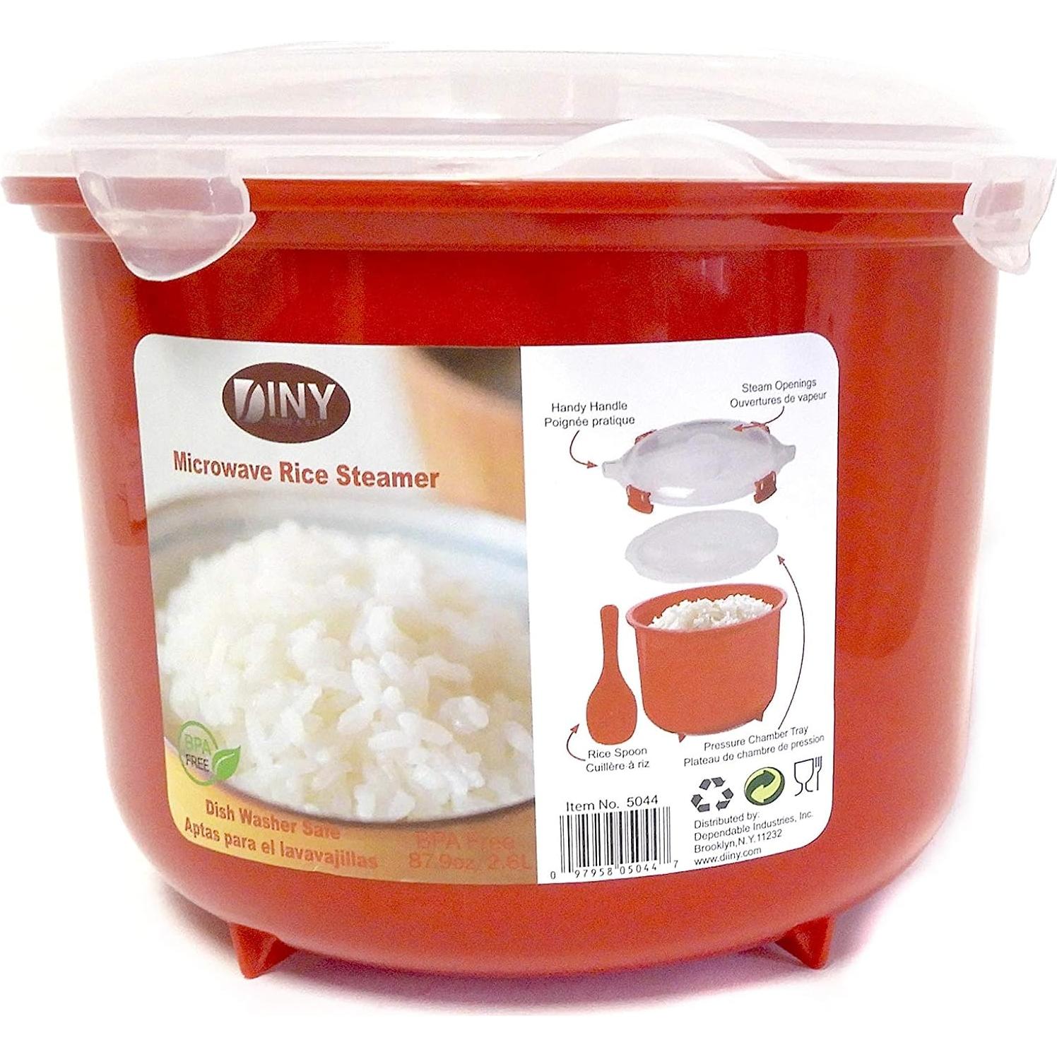 Cocinero de Arroz al Vapor Hogar y Estilo 2.6L Rojo BPA Free