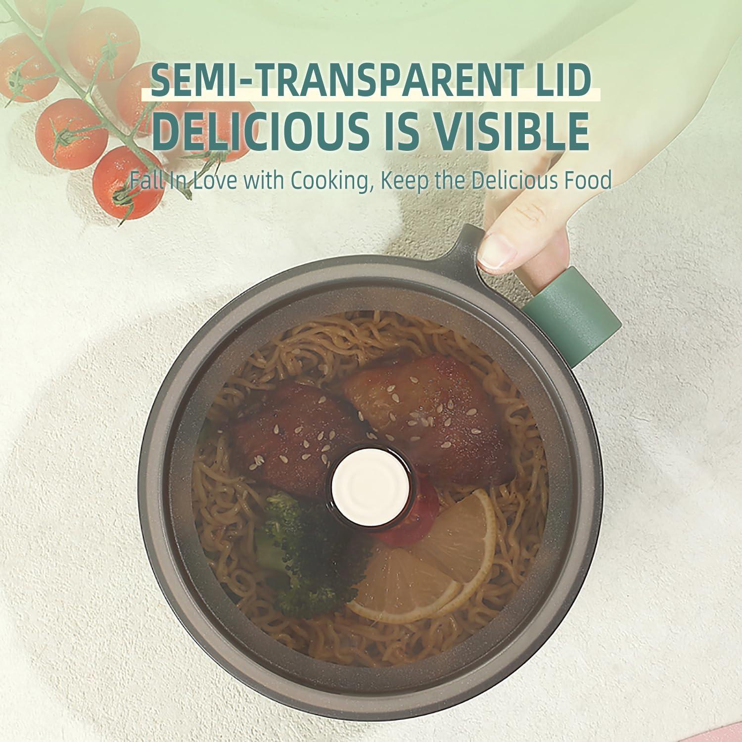 Tazón de Ramen Microondas YCXXKJ Rosa 1200ml con Tapa