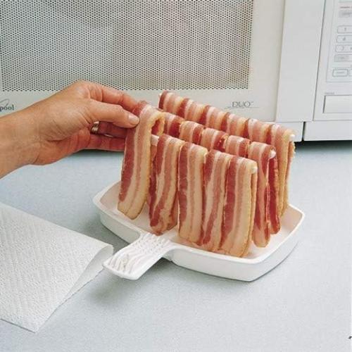 Plato para Cocinar Tocino en Microondas Makin Bacon 23x22 cm