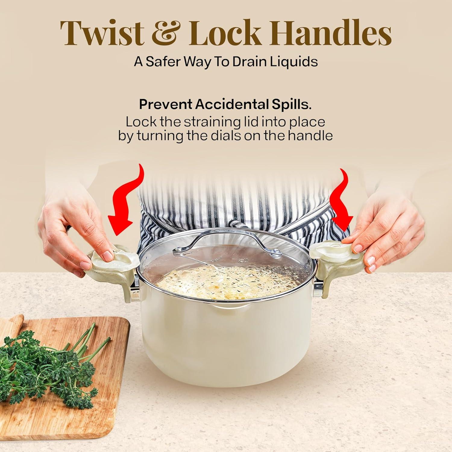 Olla Multifuncional GOTHAM STEEL 5 Qt Cerámica Antiadherente