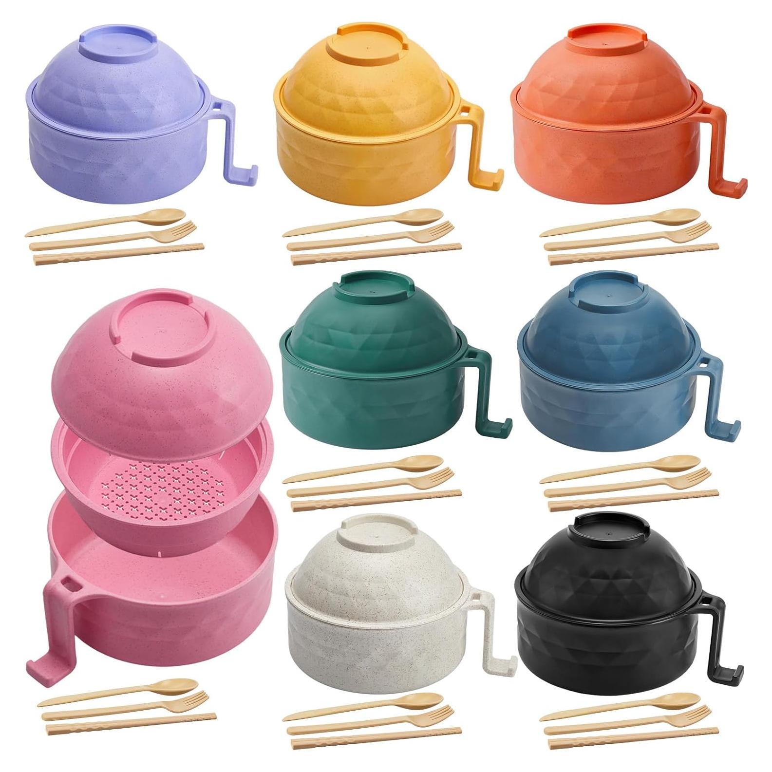 Juego de 8 Tazones de Ramen Romooa 33 oz Microondas