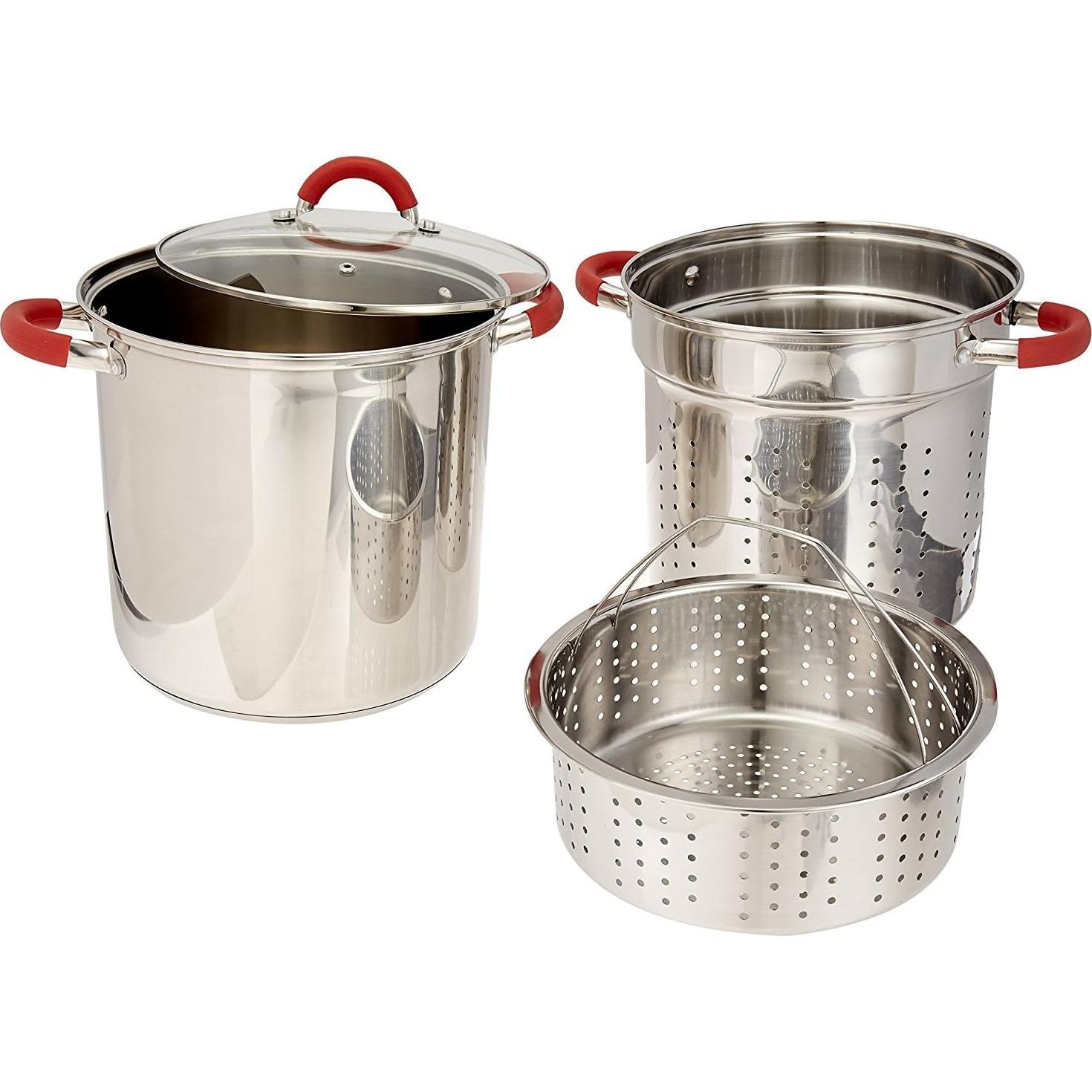 Cocinero Multifuncional ExcelSteel 8 Qt Acero Inoxidable