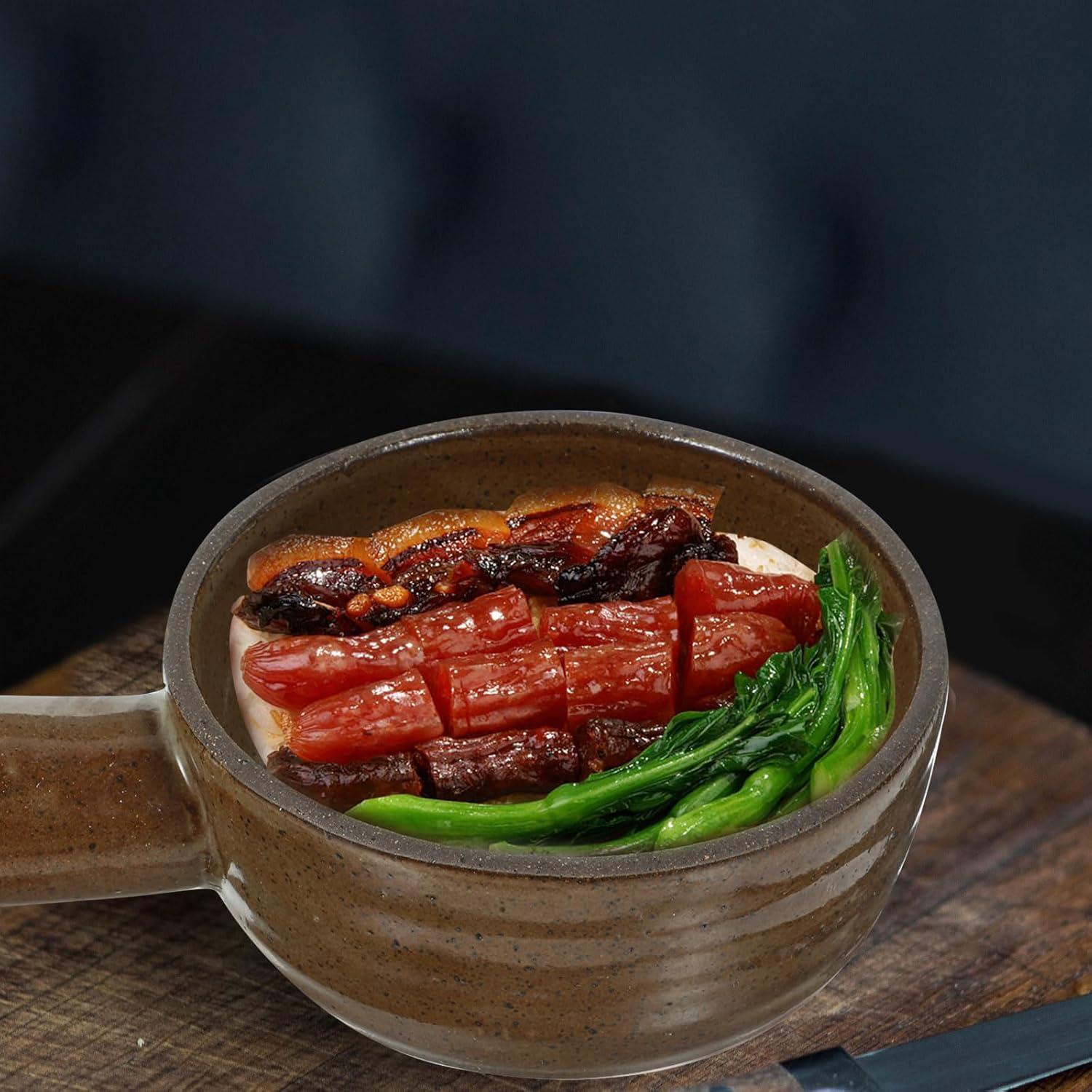 Olla de Cerámica Tofficu 0.71 kg con Tapa para Microondas