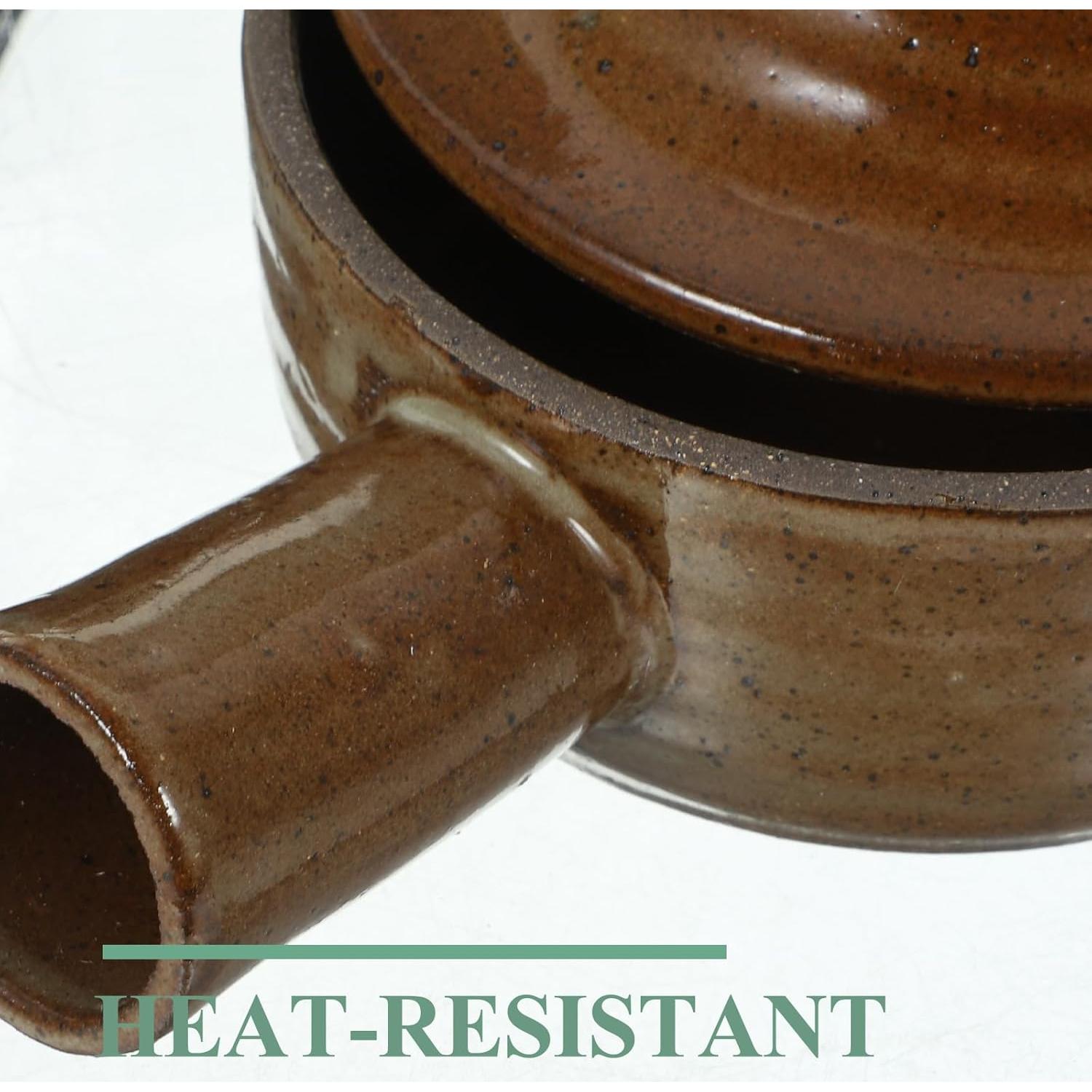 Olla de Cerámica Tofficu 0.71 kg con Tapa para Microondas