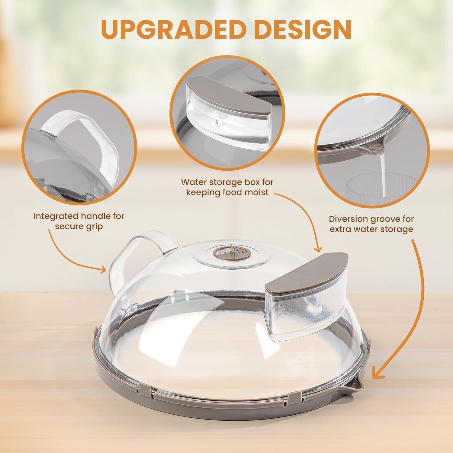 Cubierta para Microondas Gracenal 10" con Mango y Vaporizador