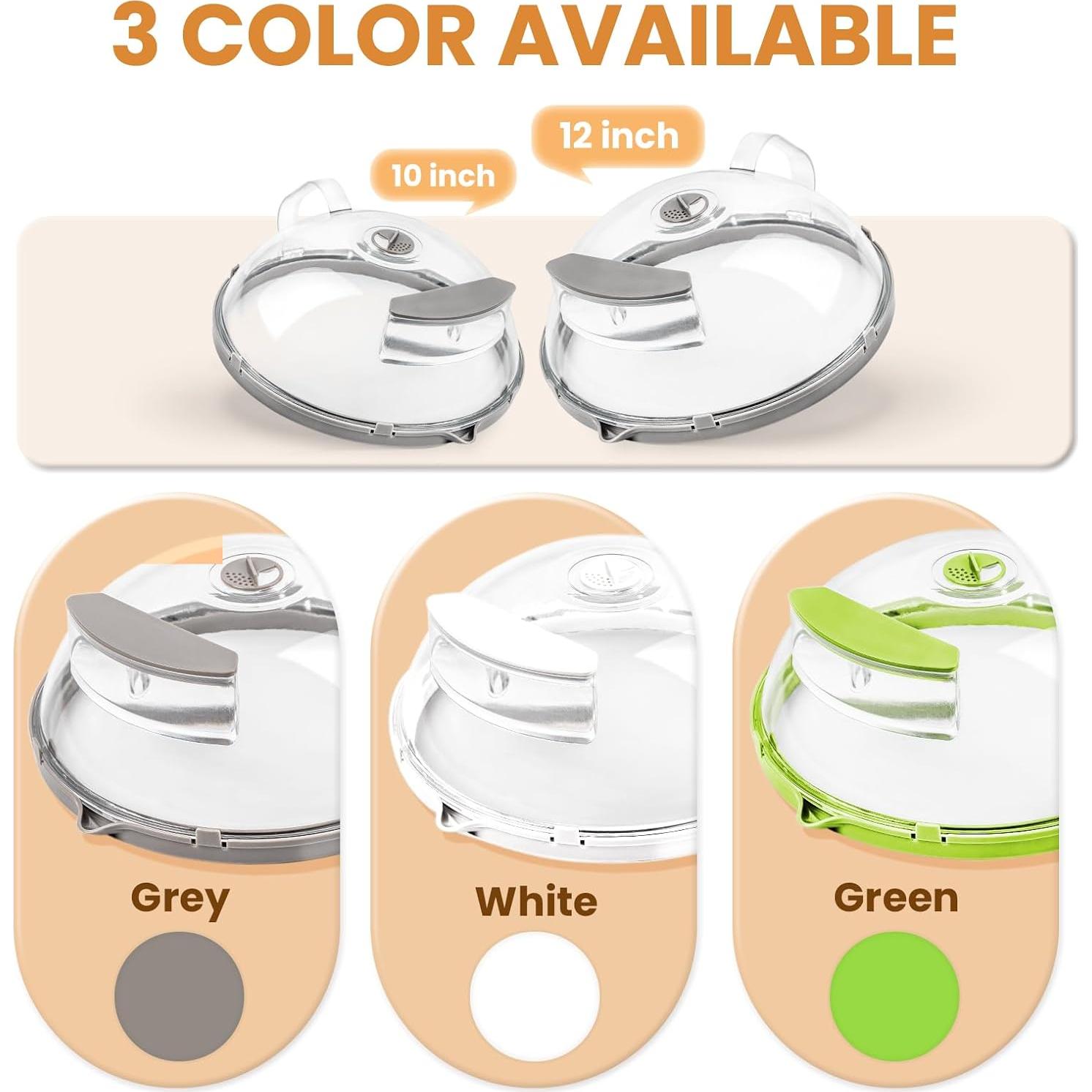 Cubierta para Microondas Gracenal 10" con Mango y Vaporizador