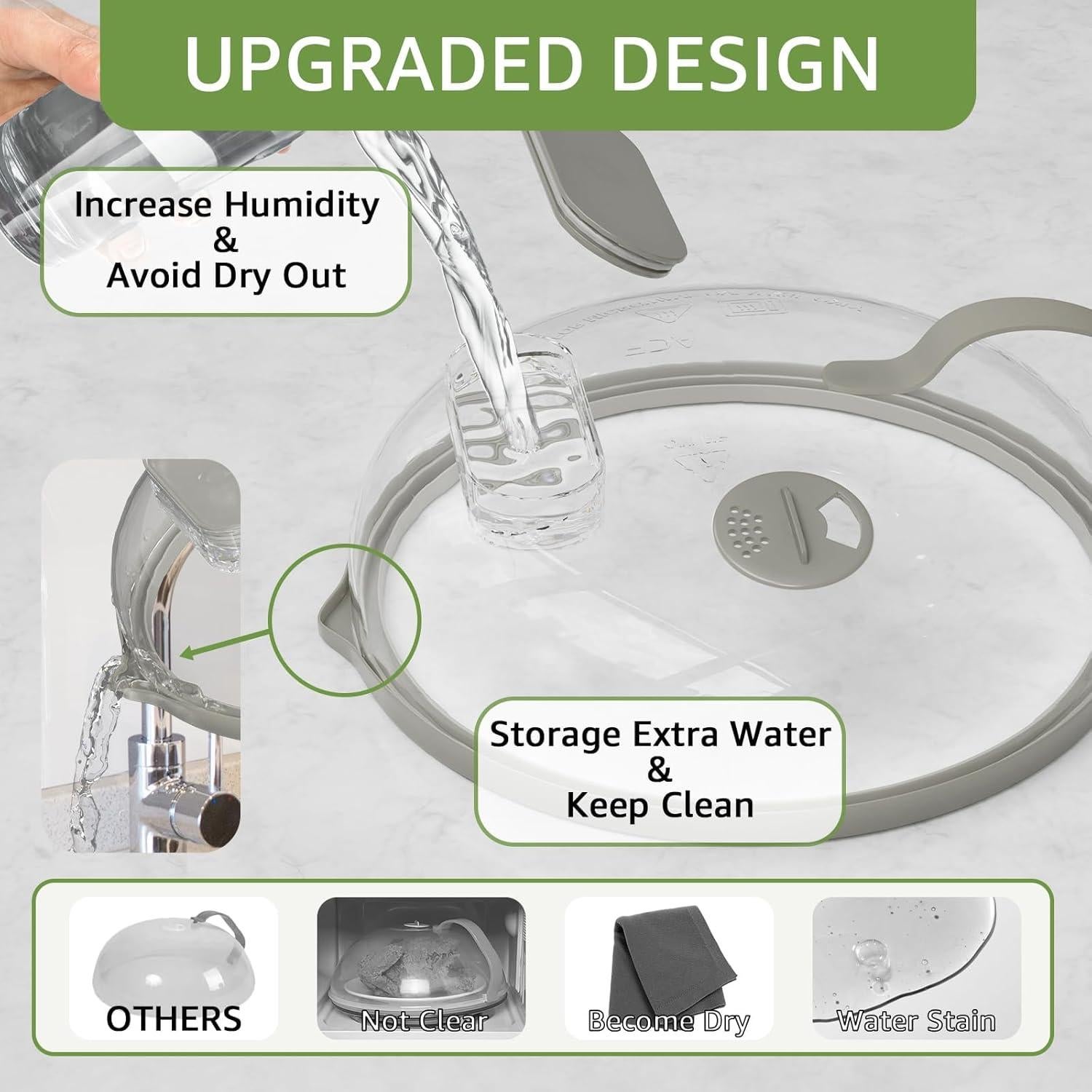 Cubierta para salpicaduras NUTIKAS 25,4 cm con vapor