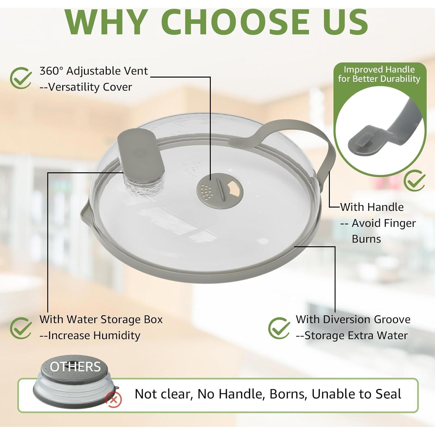 Cubierta para salpicaduras NUTIKAS 25,4 cm con vapor