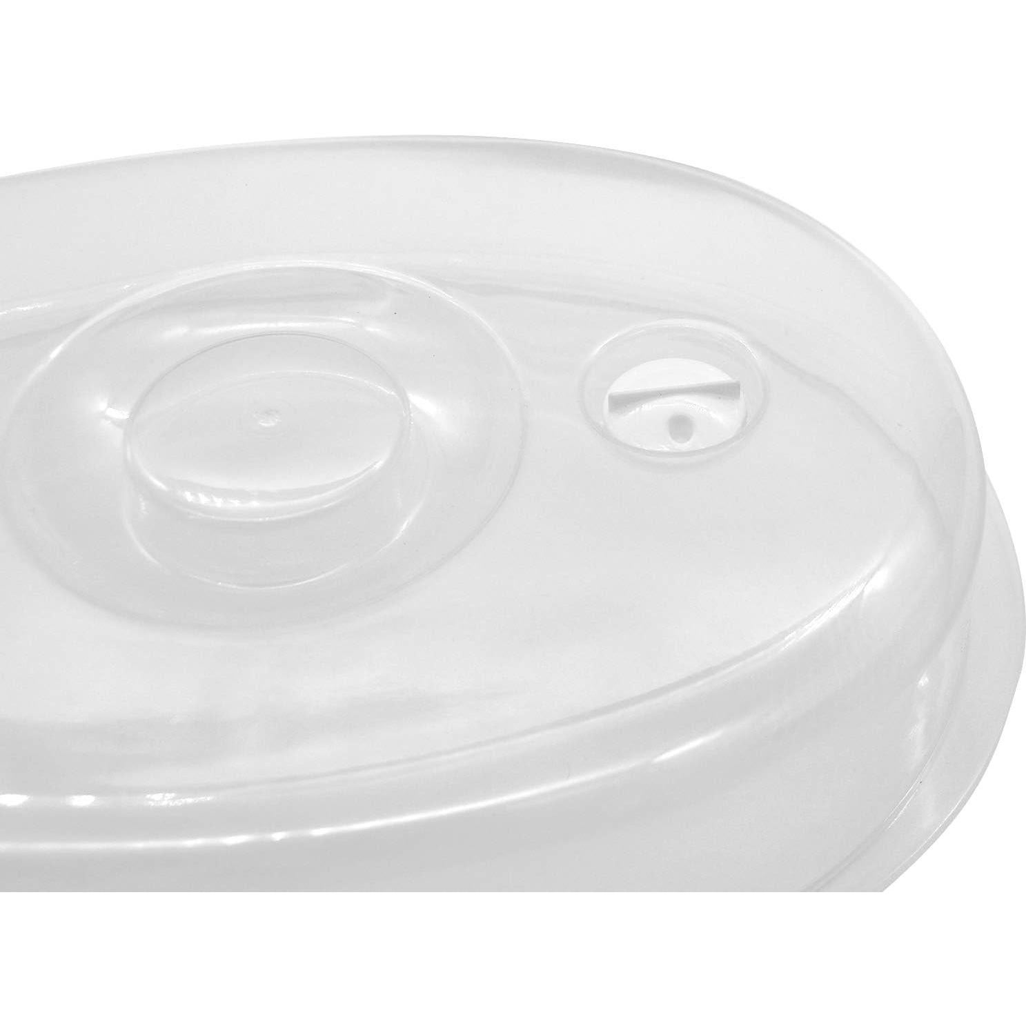 1-Tier Microwave Steamer Heating Steamer for Home Kitchen White (Oval)