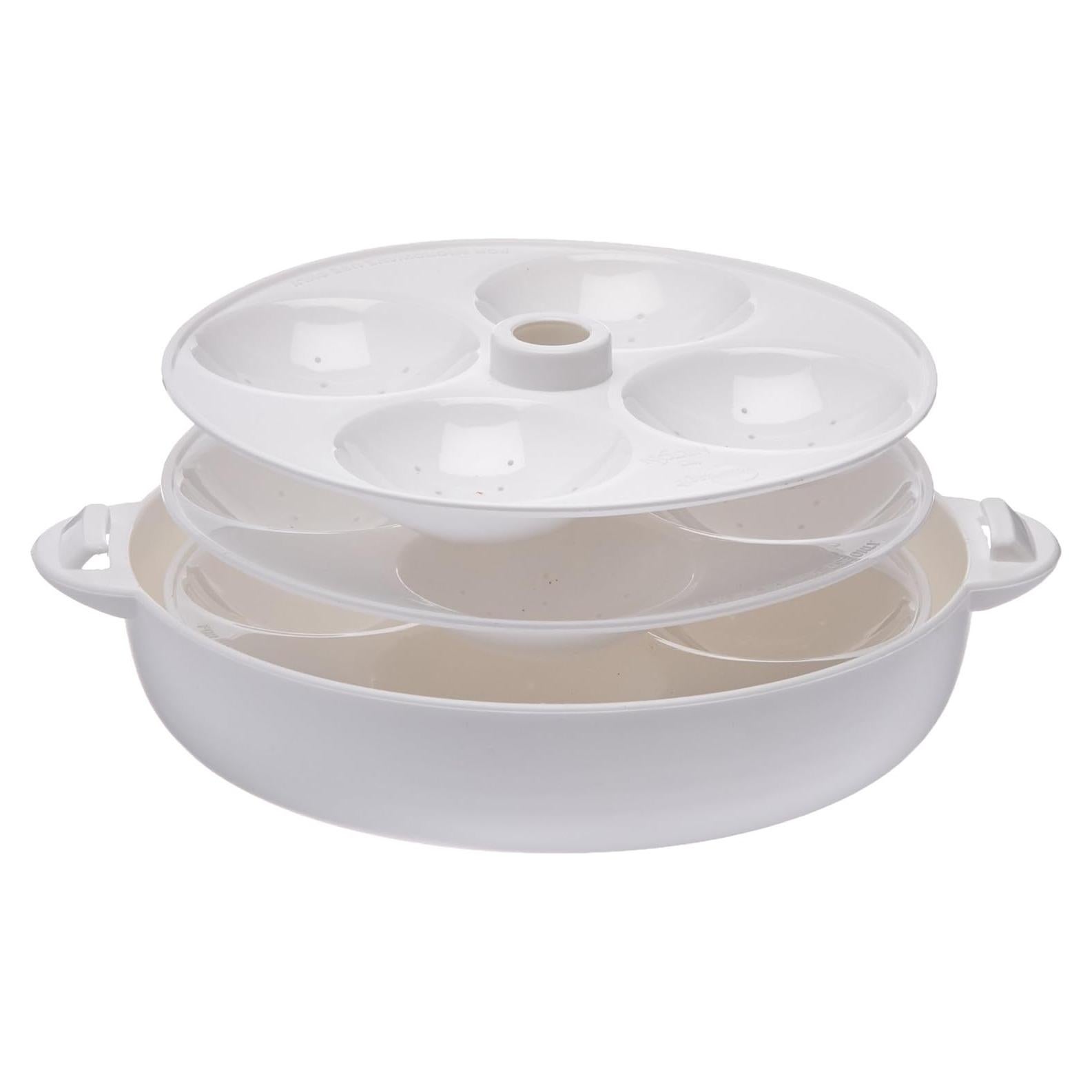 Cocedor y Vaporera de Idli Milton HC-207 para Microondas, 12 Idlis