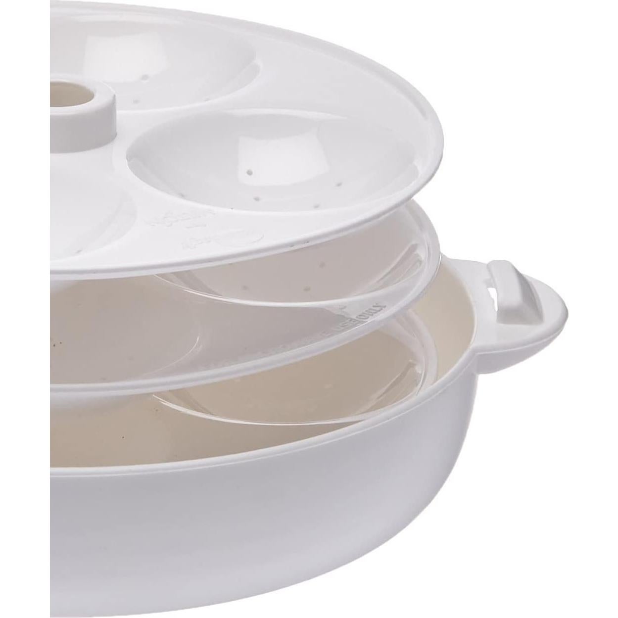 Cocedor y Vaporera de Idli Milton HC-207 para Microondas, 12 Idlis