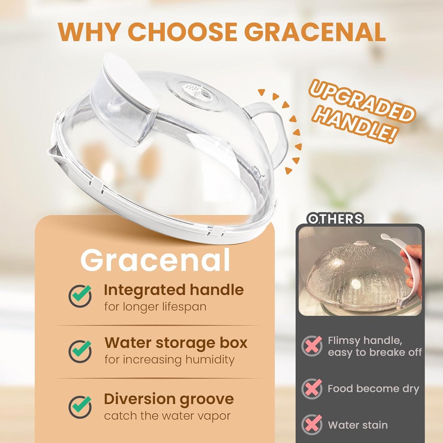 Cubierta de Microondas Gracenal 26.4 cm Beige con Mango