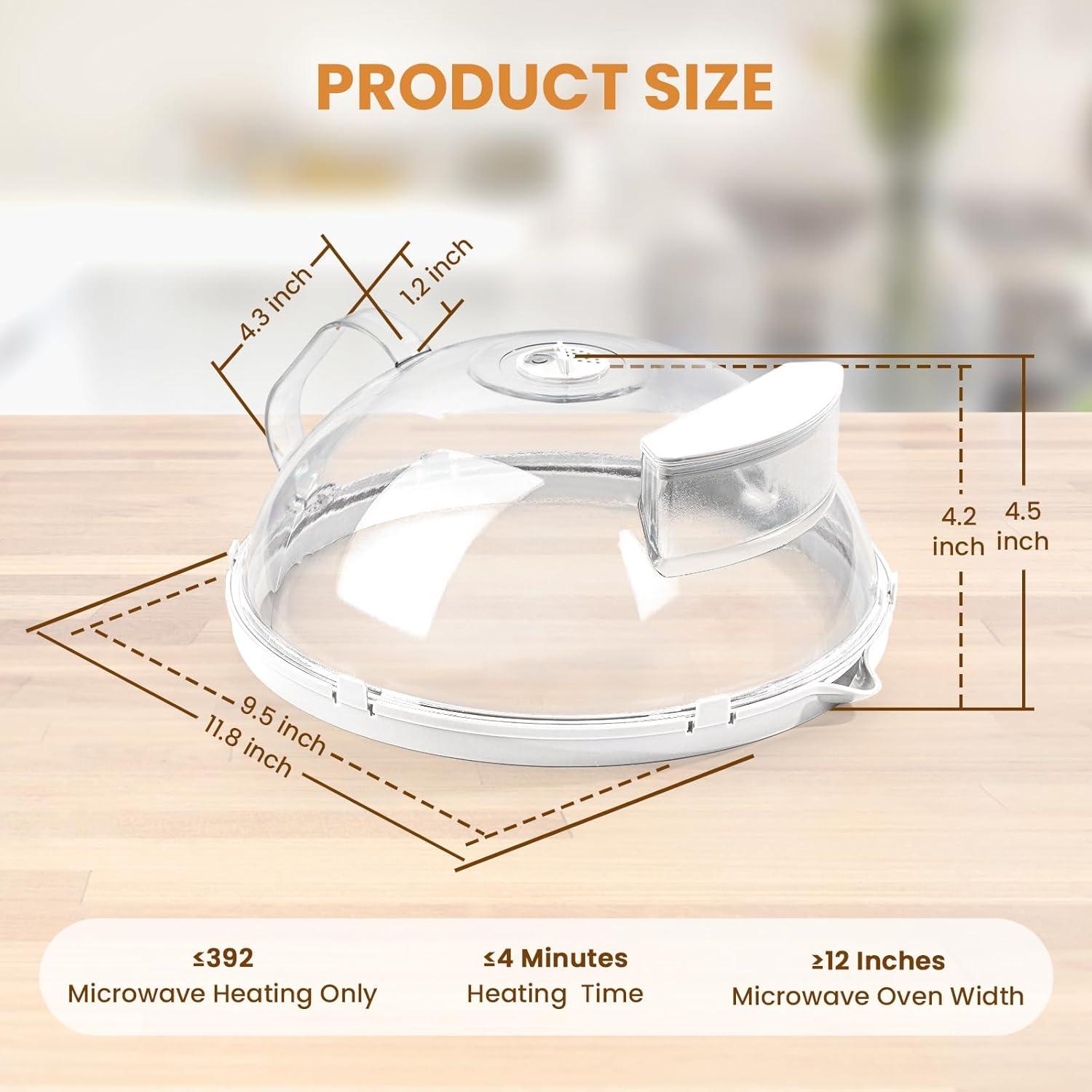 Cubierta de Microondas Gracenal 26.4 cm Beige con Mango