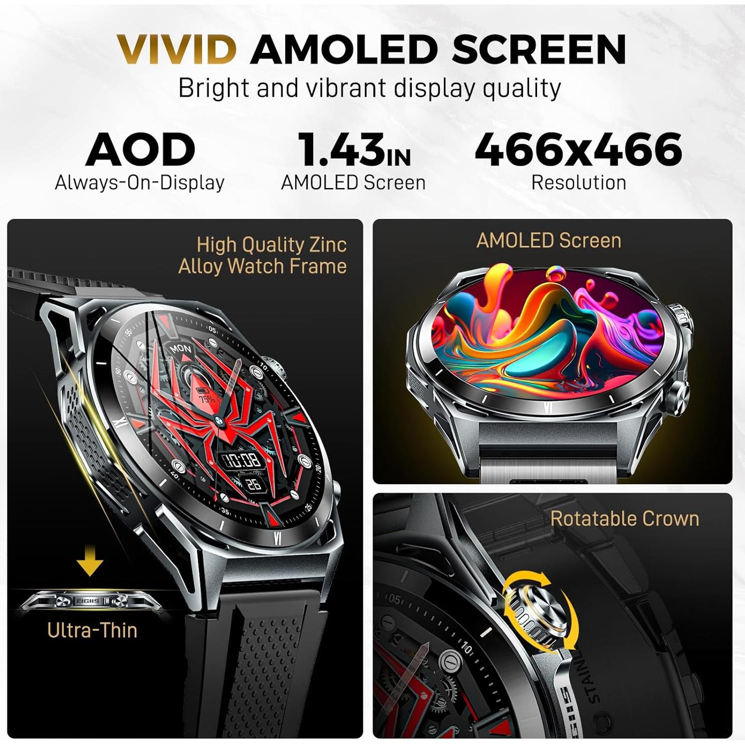 Reloj Inteligente EIGIIS KE6 1.43'' AMOLED Fitness IP68