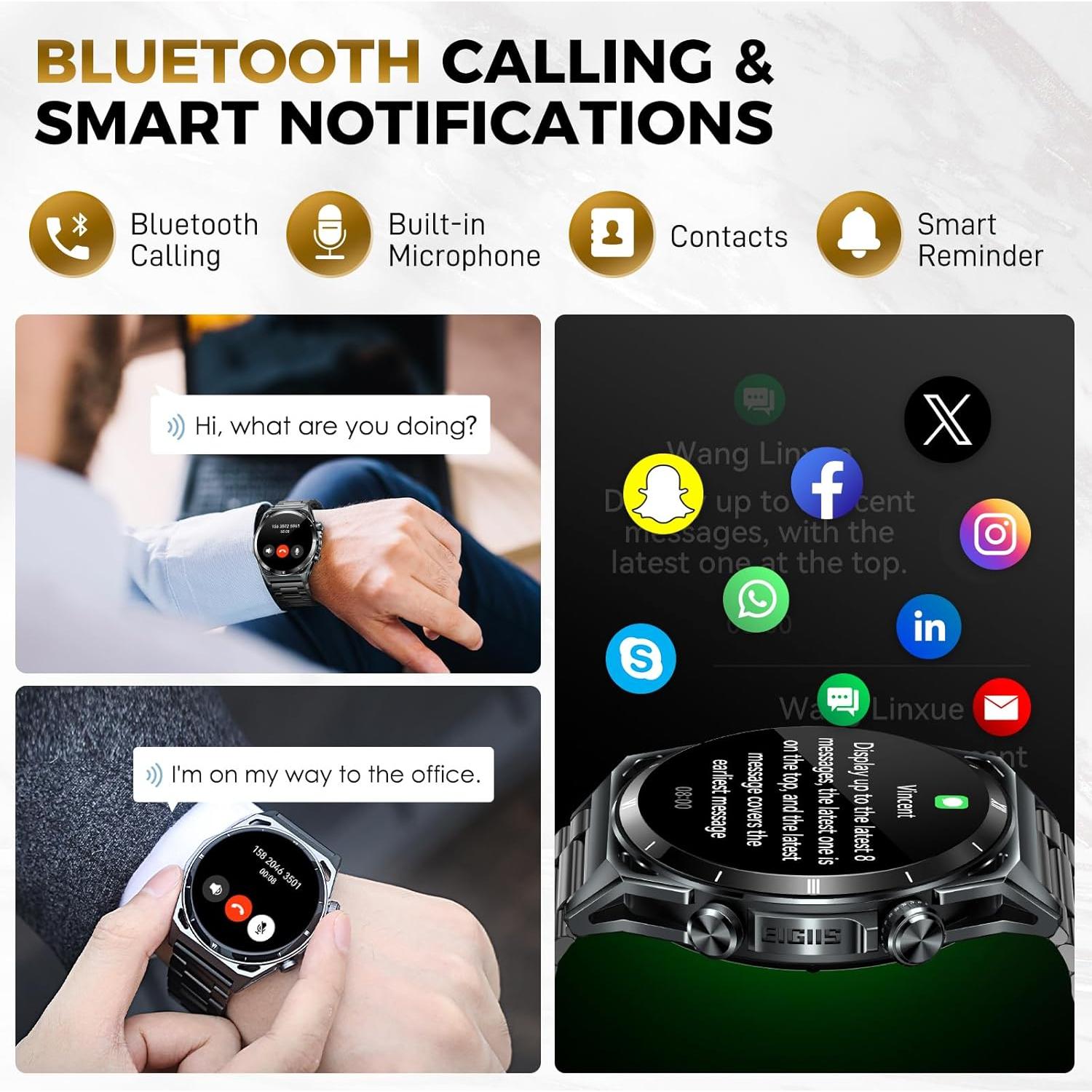 Reloj Inteligente EIGIIS KE6 1.43'' AMOLED Fitness IP68