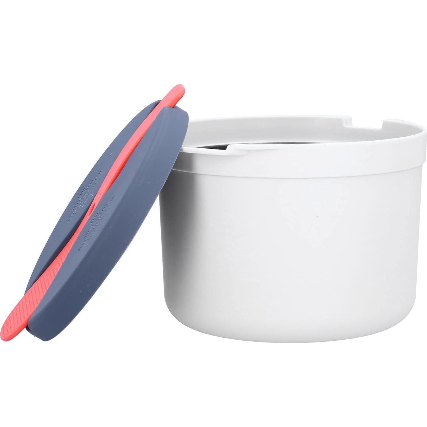 Microwave Rice Cooker,Microwave Rice and Pasta Cooker with Rice Spoon Easy Cooking or Reheating Set, Red