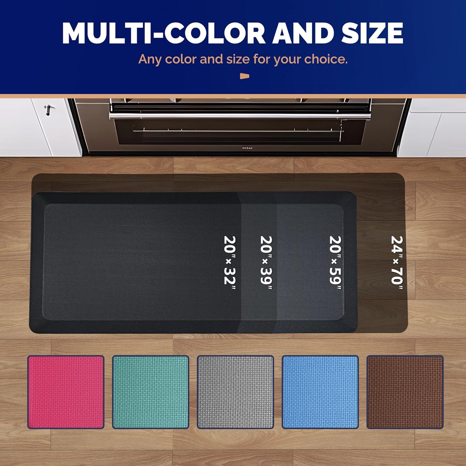 Alfombra Antifatiga FEATOL 70x24 cm Acolchada Negra