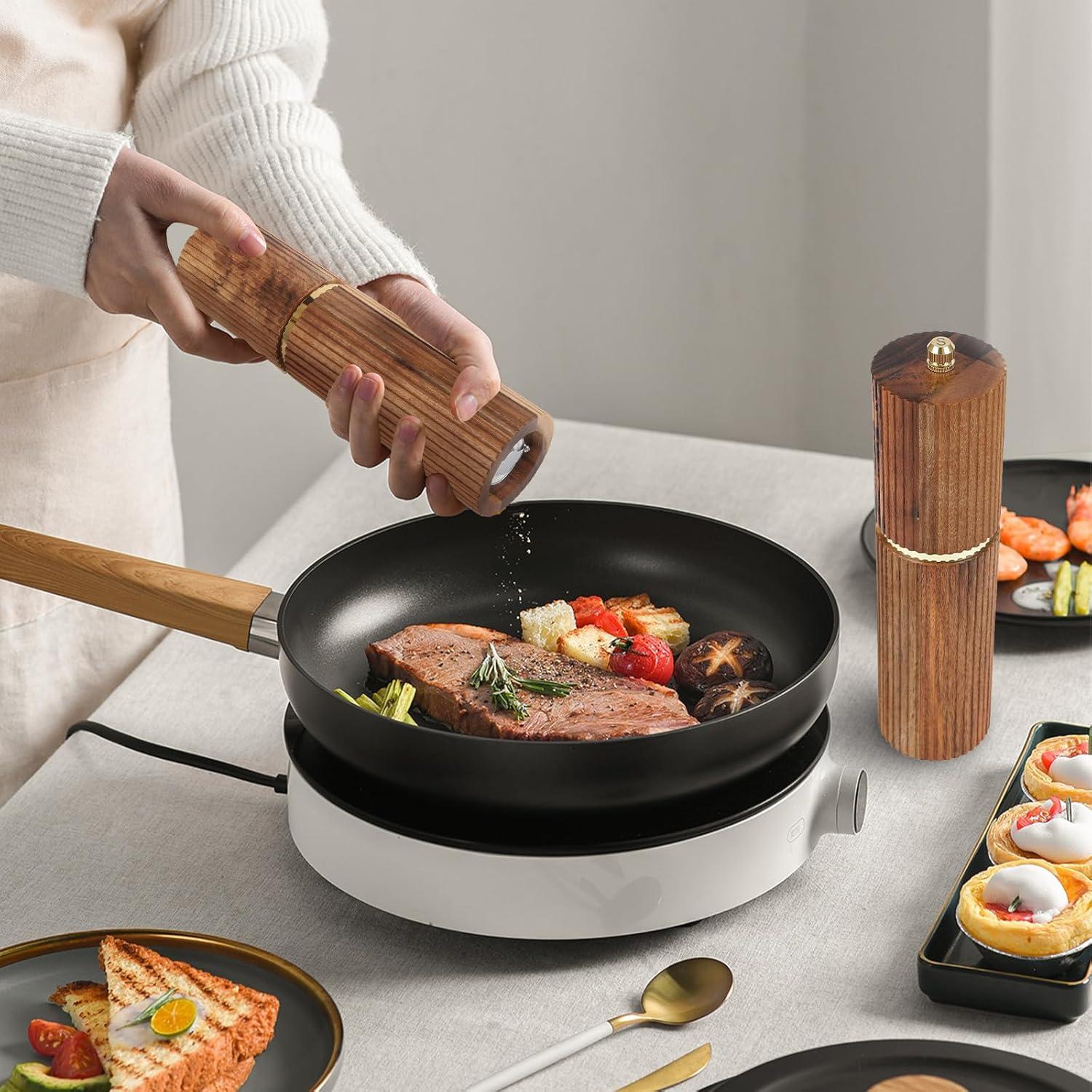 Juego de Molinillos de Sal y Pimienta UNIOVC Madera 21 cm