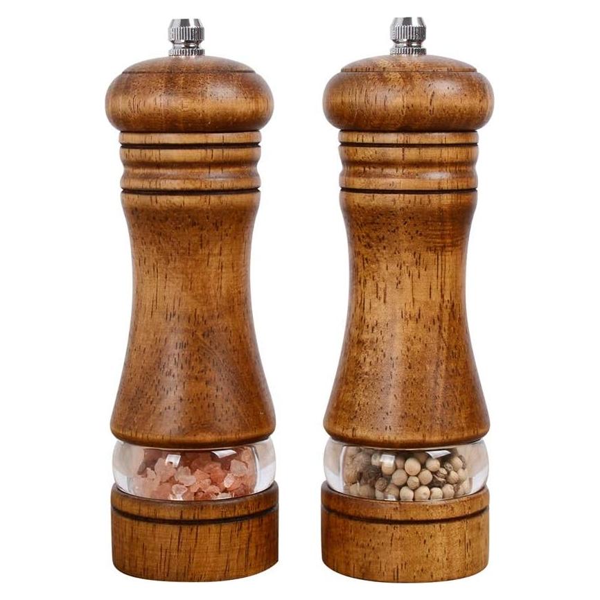 Conjunto Molinillos Sal y Pimienta Haomacro 16.5 cm Madera