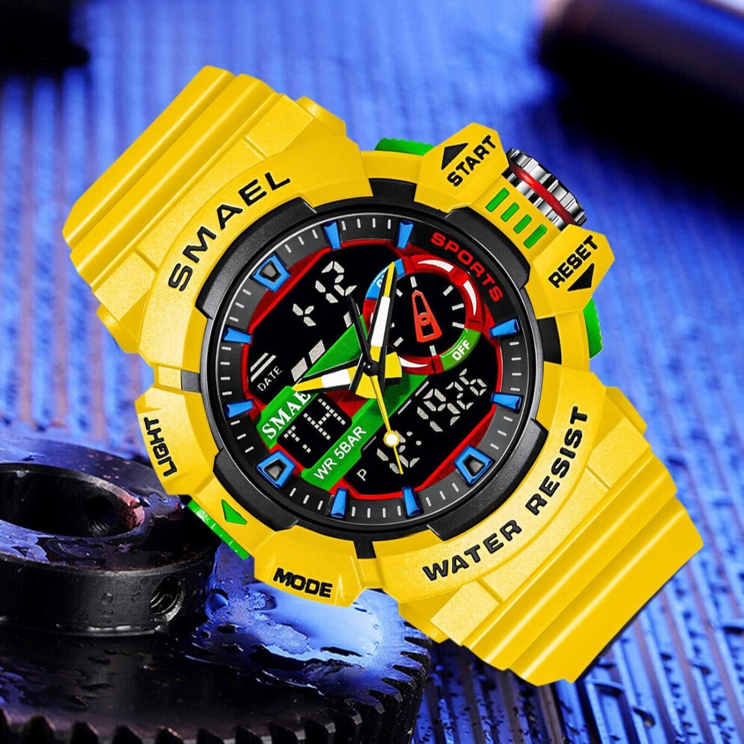 Reloj Deportivo Militar GOSASA 50M Impermeable Doble Pantalla