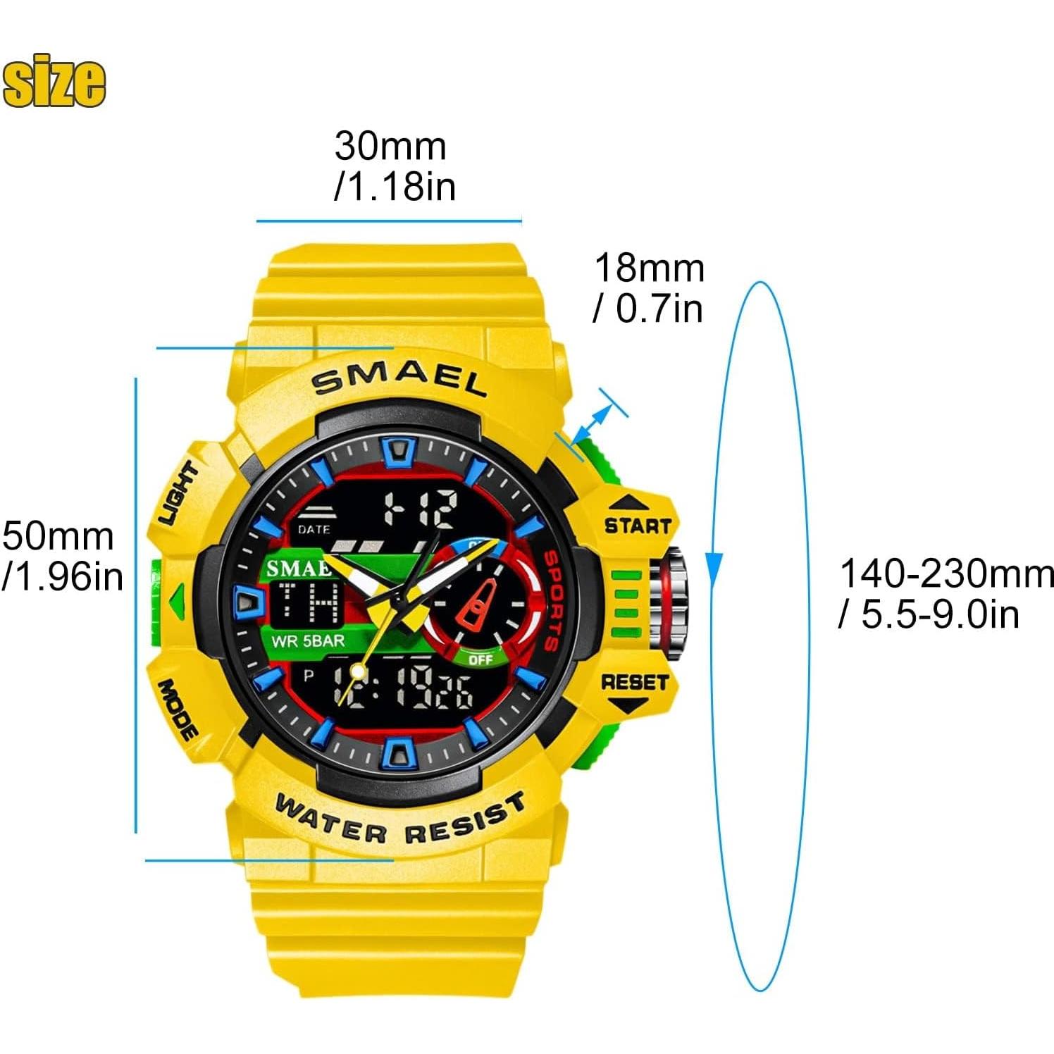 Reloj Deportivo Militar GOSASA 50M Impermeable Doble Pantalla