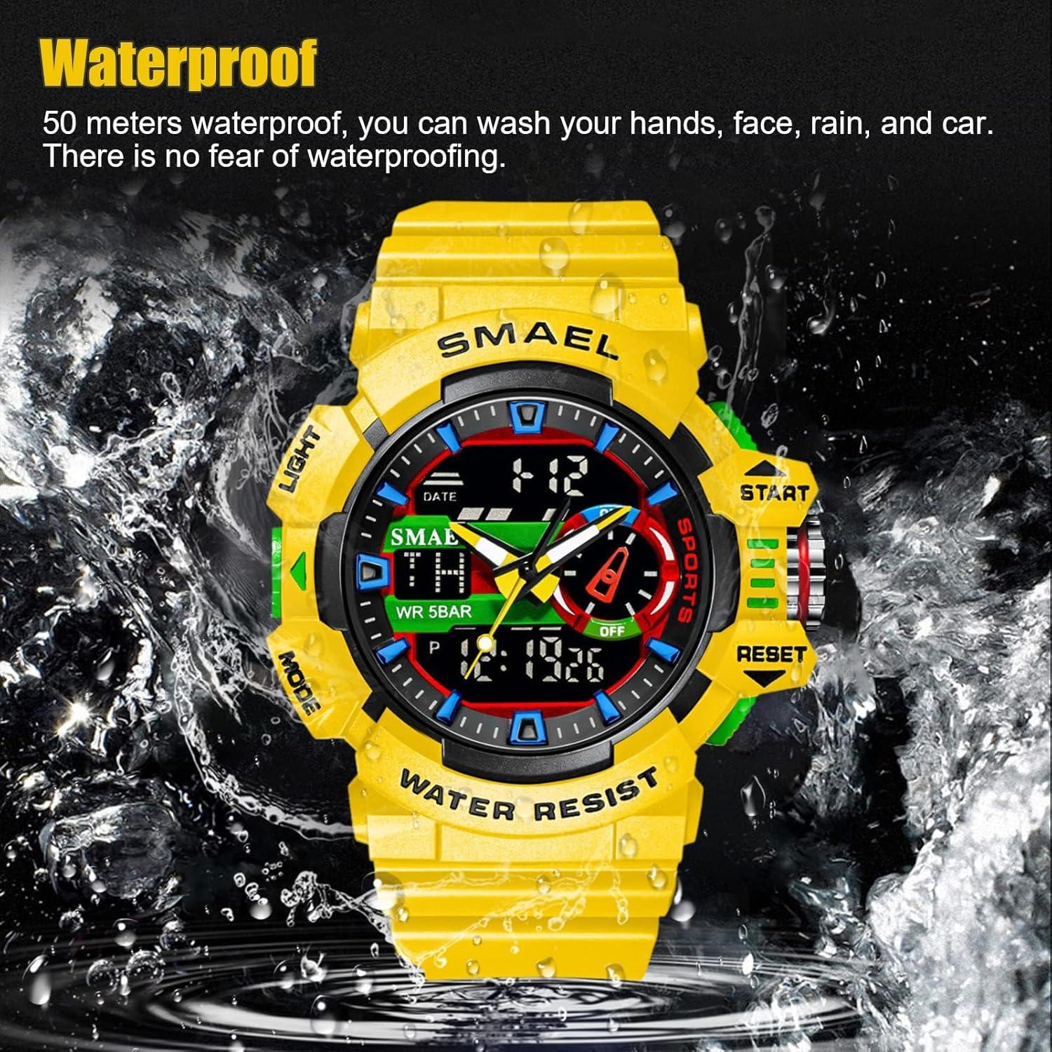 Reloj Deportivo Militar GOSASA 50M Impermeable Doble Pantalla