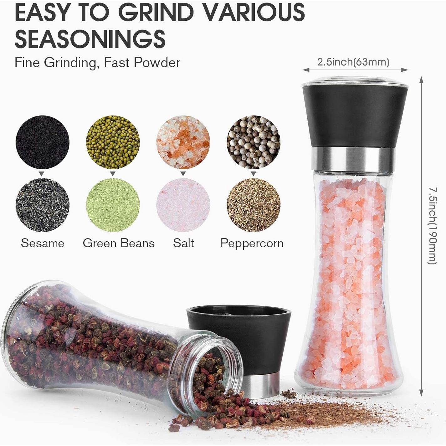 Juego de Molinillos de Sal y Pimienta Hotder 19 cm Vidrio