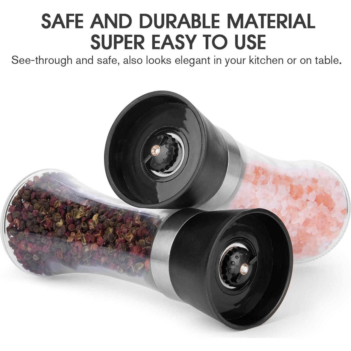 Juego de Molinillos de Sal y Pimienta Hotder 19 cm Vidrio