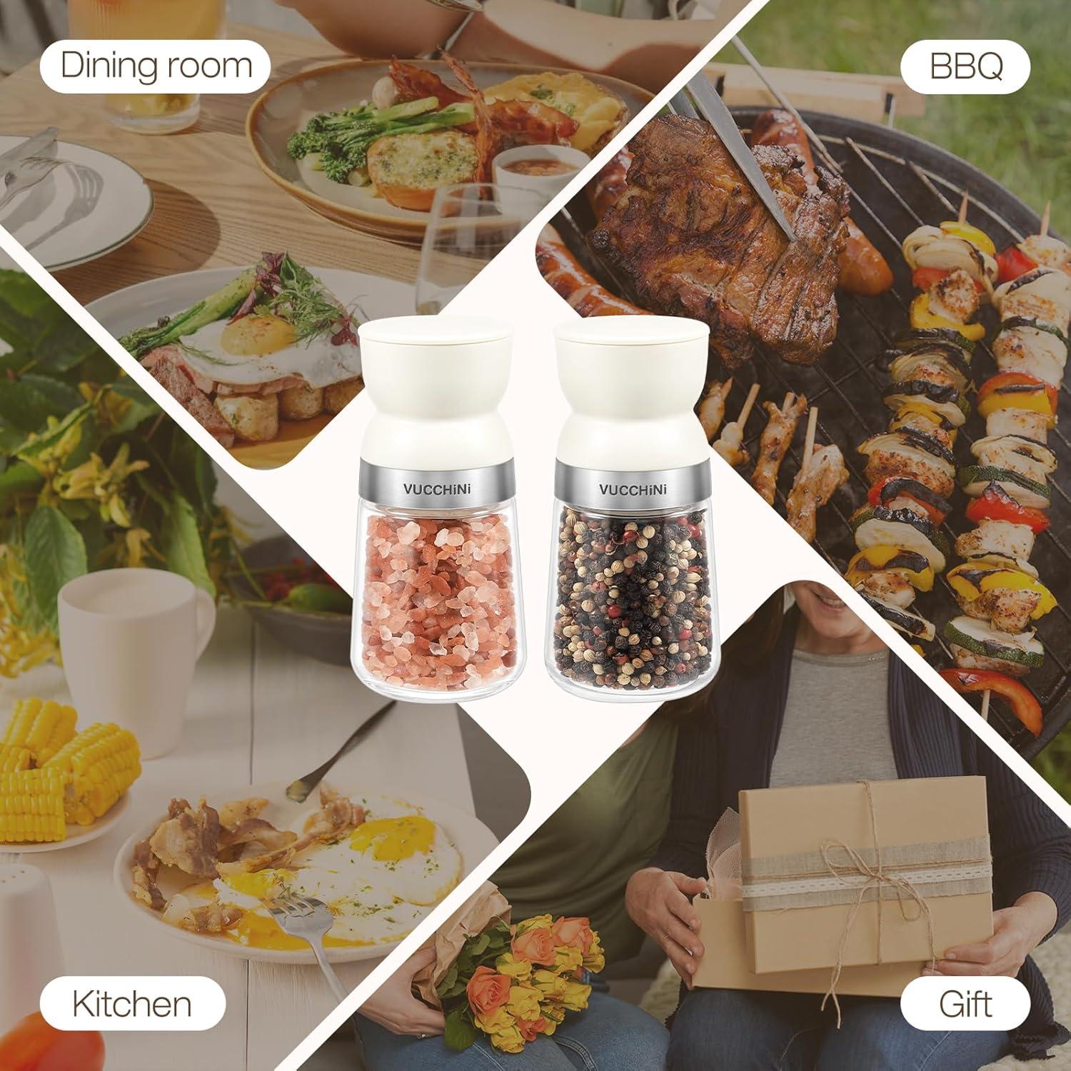 Juego de Molinillos de Sal y Pimienta Vucchini Beige 170g